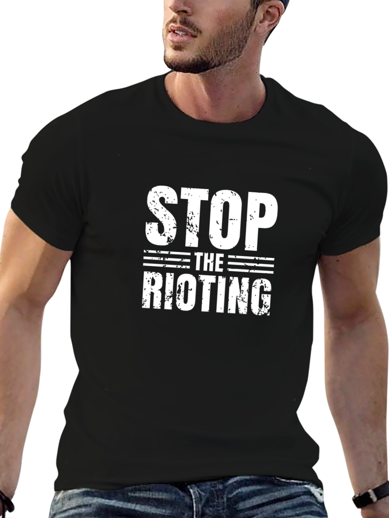 Stop the Rioting Graphic T-Shirt - Protest Tee