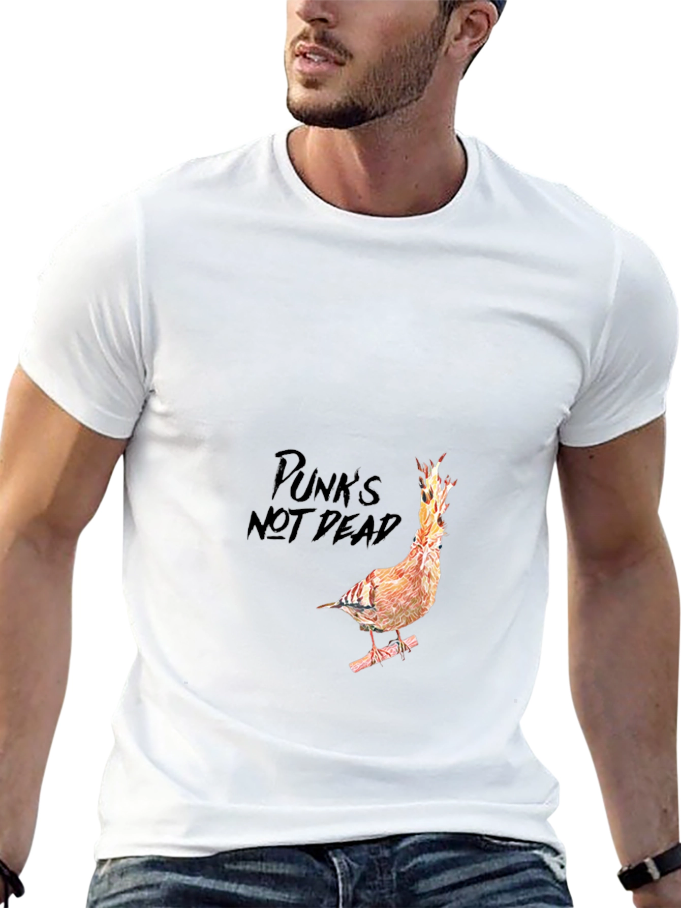Punks Not Dead Bird T-Shirt - Black