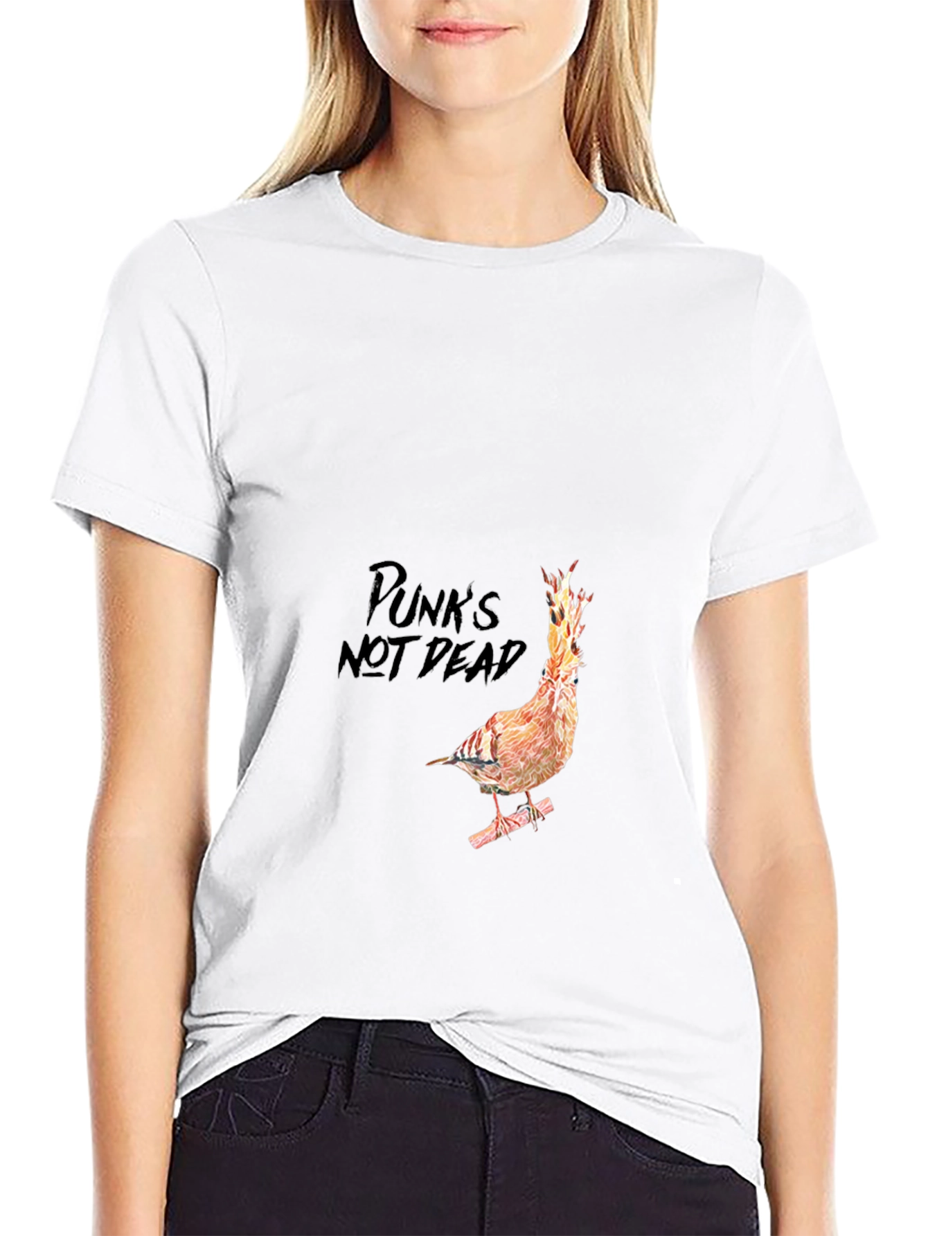 Punks Not Dead Bird T-Shirt - Black