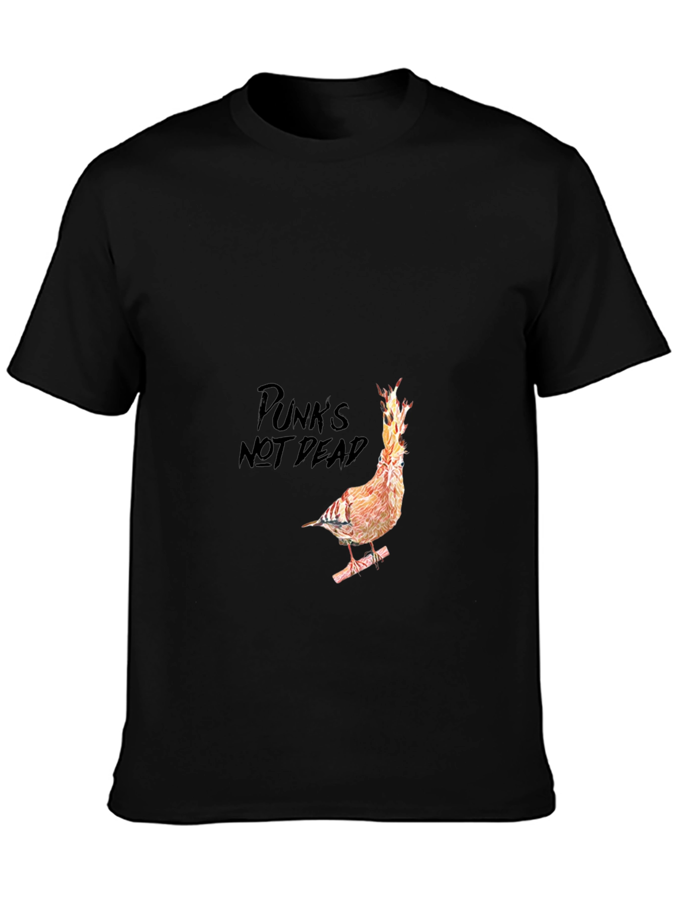 Punks Not Dead Bird T-Shirt - Black