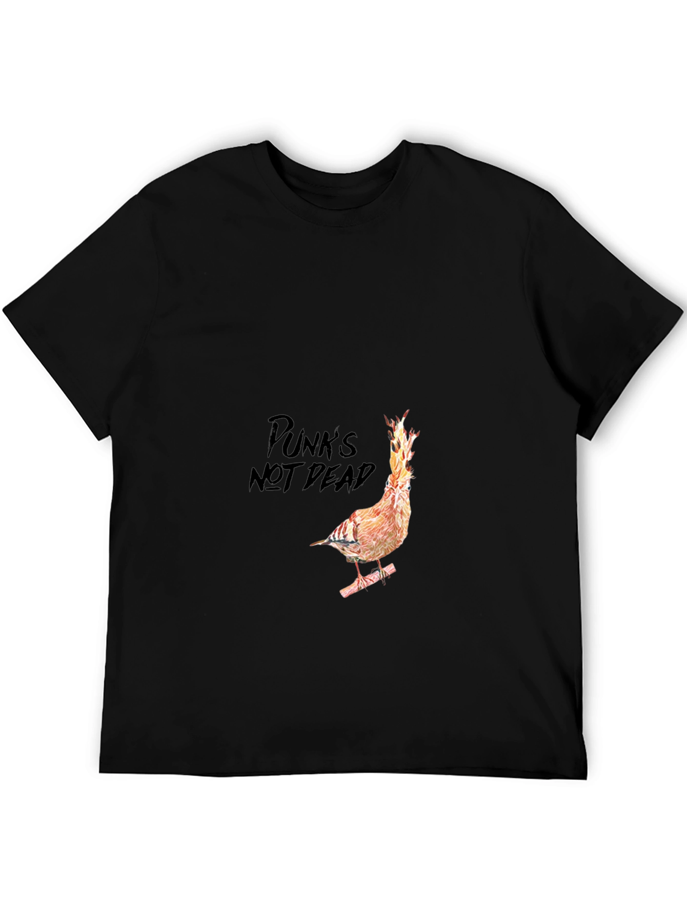 Punks Not Dead Bird T-Shirt - Black