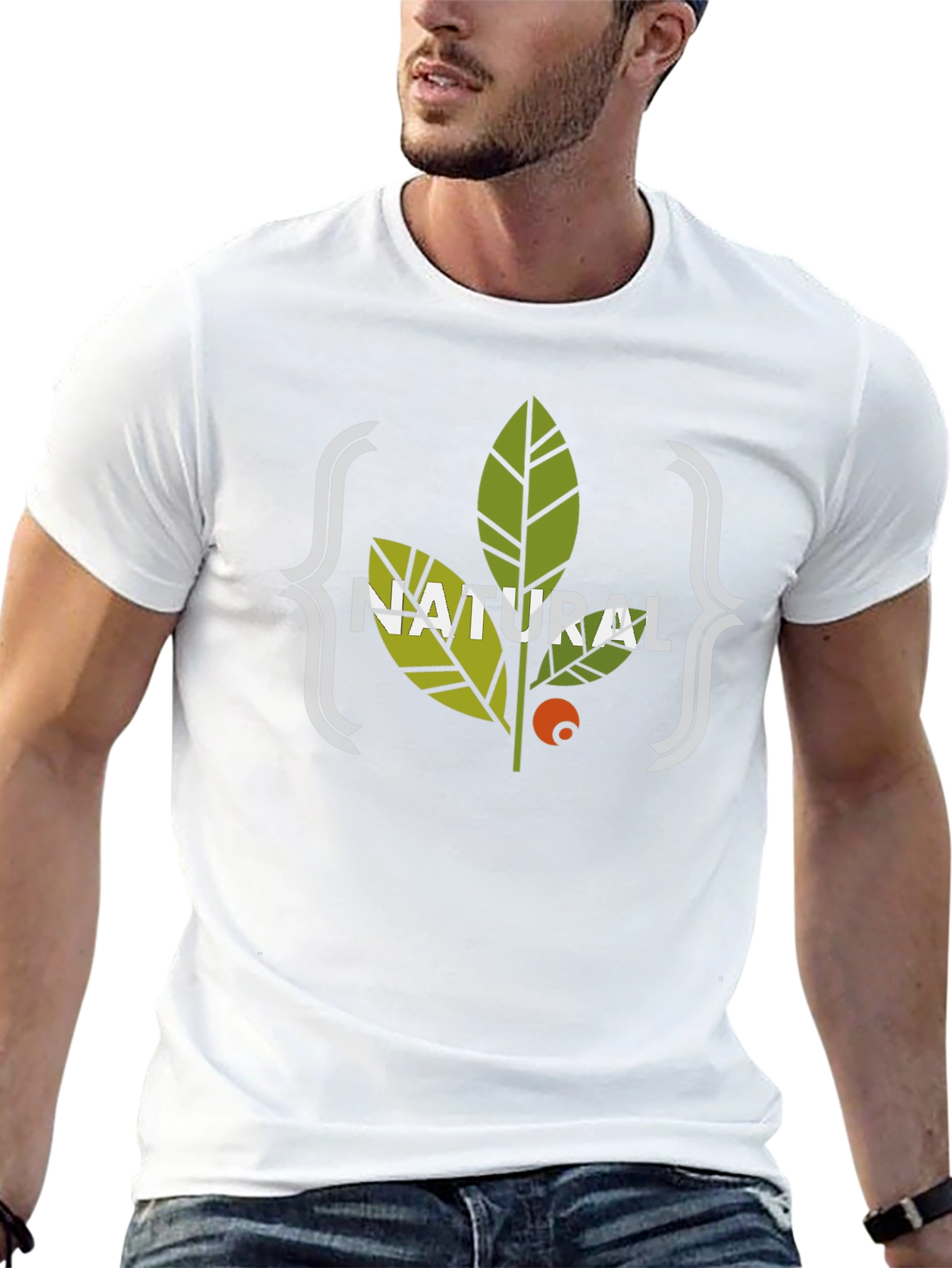 Natural Graphic Tee - Stylish Eco-Friendly Design