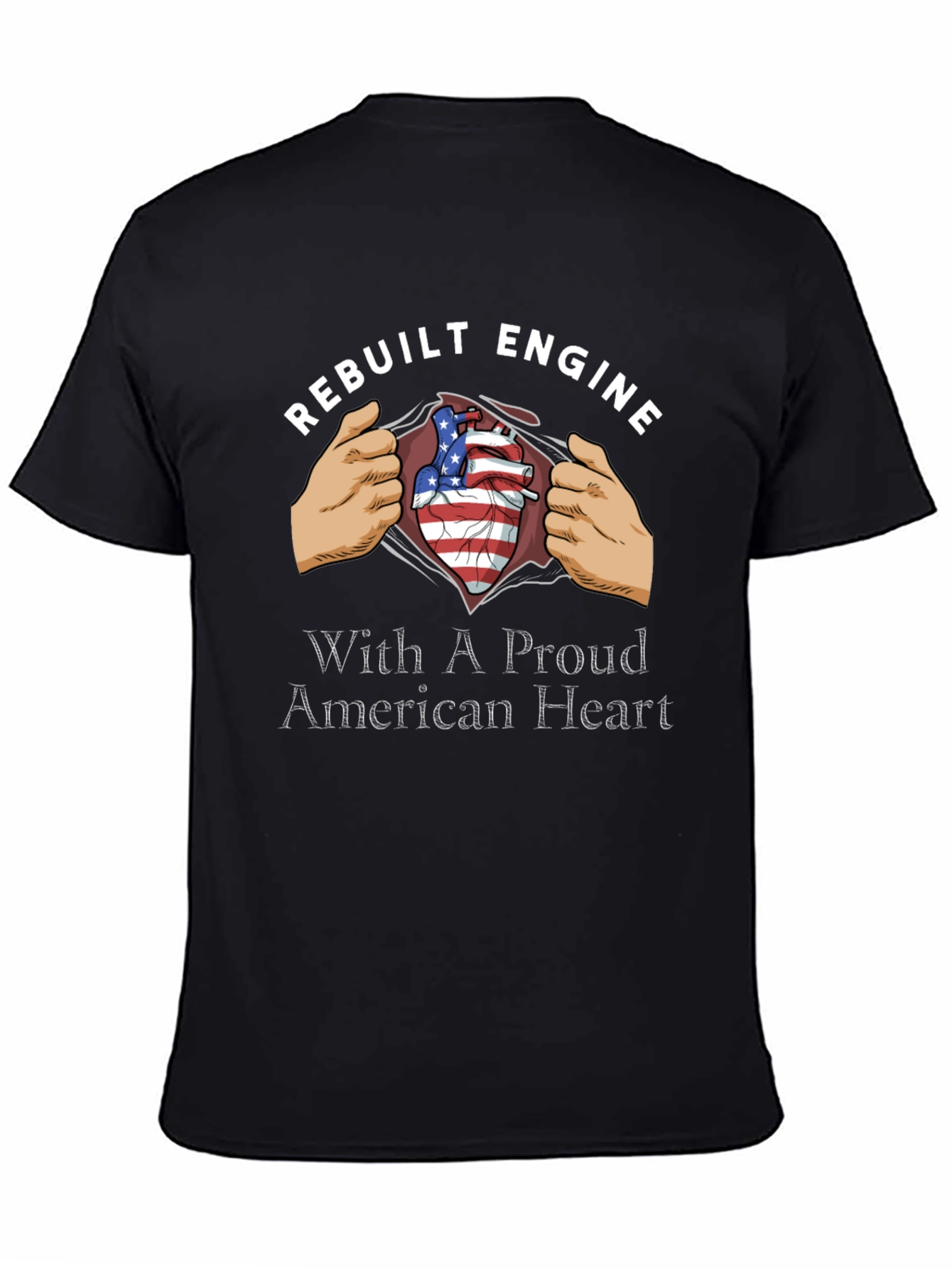 Rebuilt Engine Proud American Heart Graphic Tee