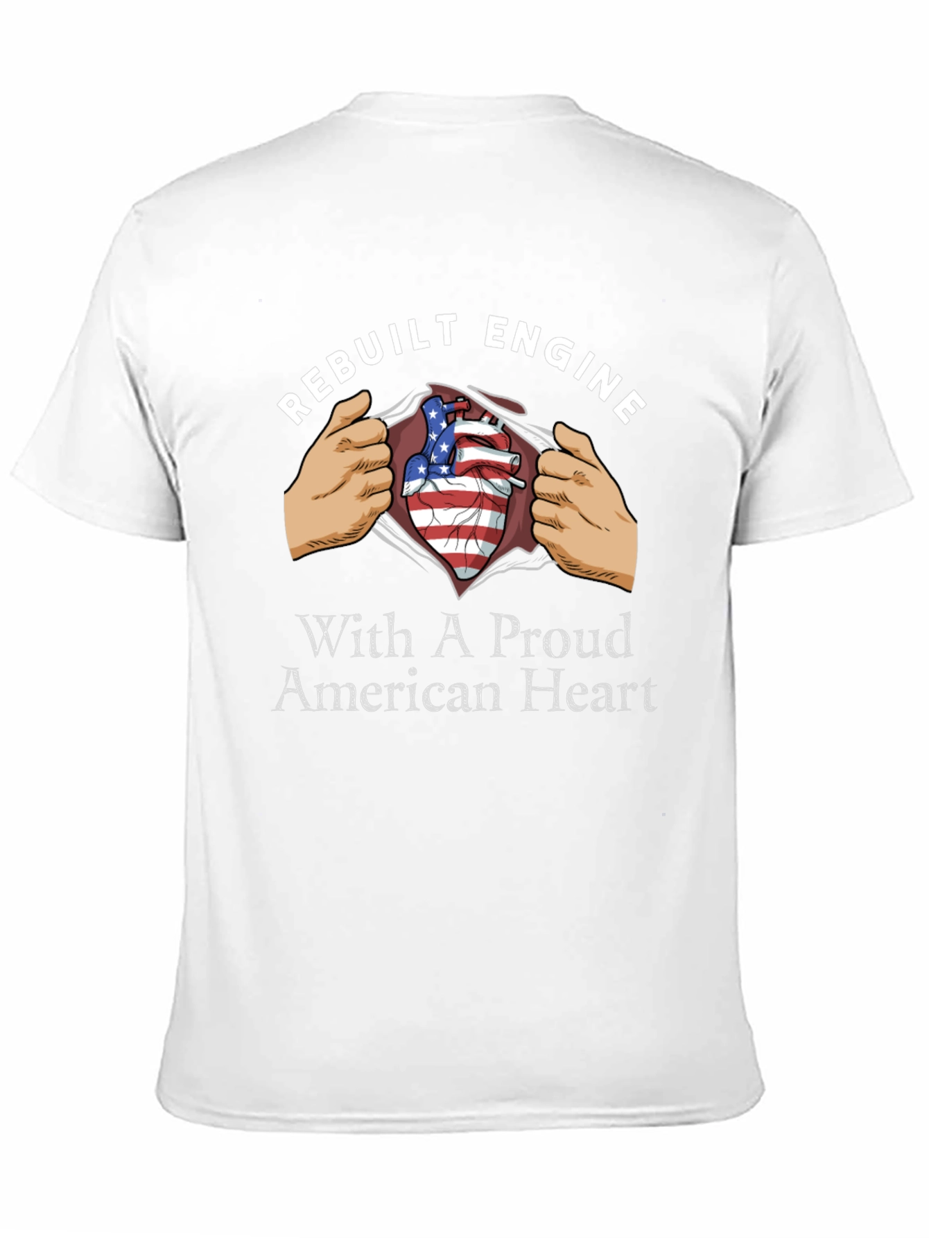 Rebuilt Engine Proud American Heart Graphic Tee