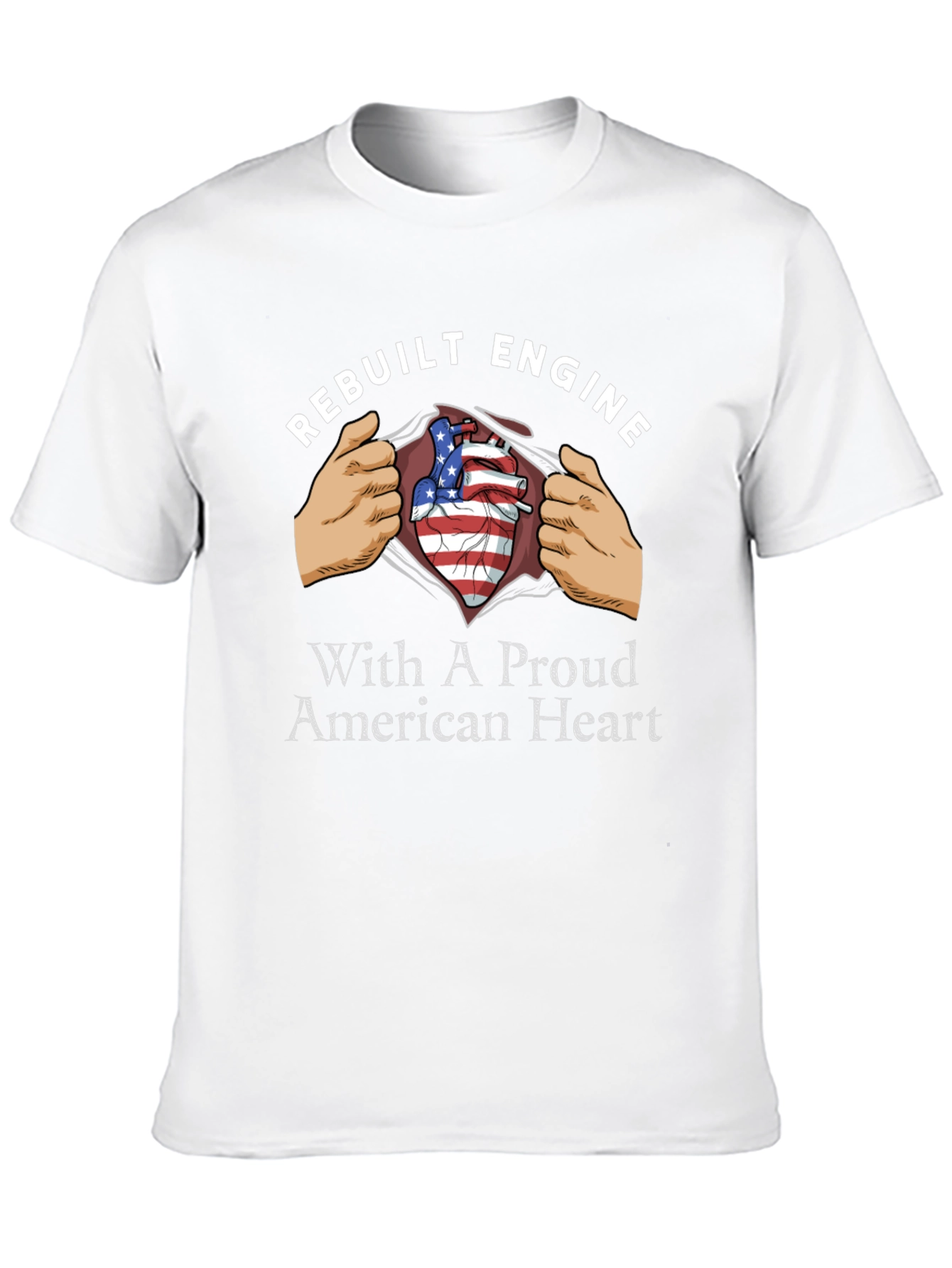 Rebuilt Engine Proud American Heart Graphic Tee