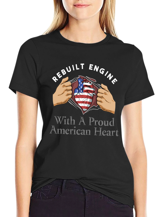 Rebuilt Engine Proud American Heart Graphic Tee