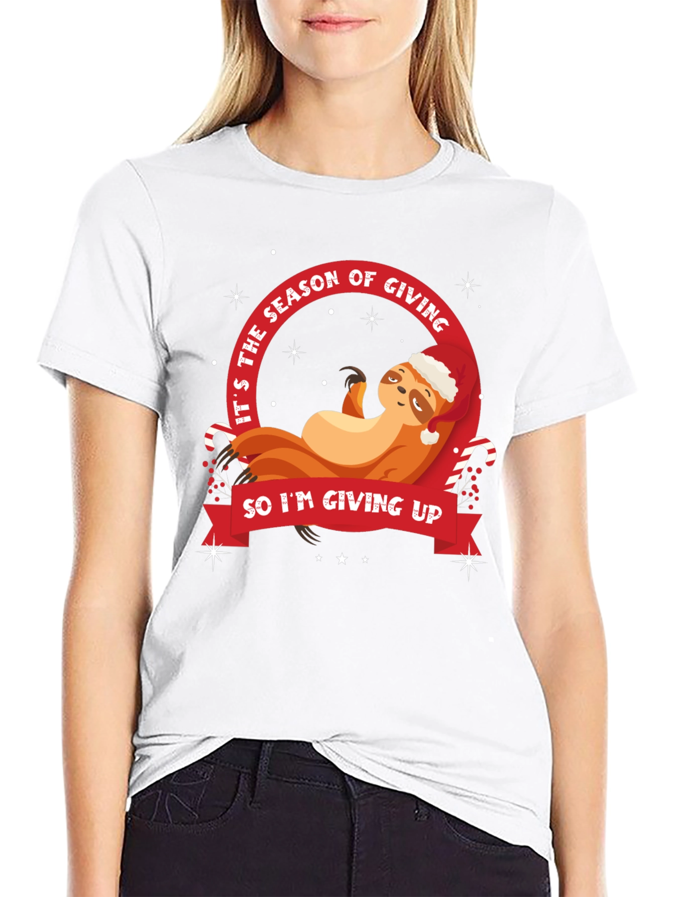 Funny Sloth Christmas T-Shirt - Season of Giving