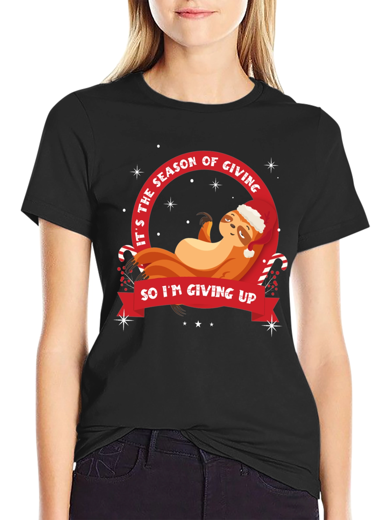 Funny Sloth Christmas T-Shirt - Season of Giving