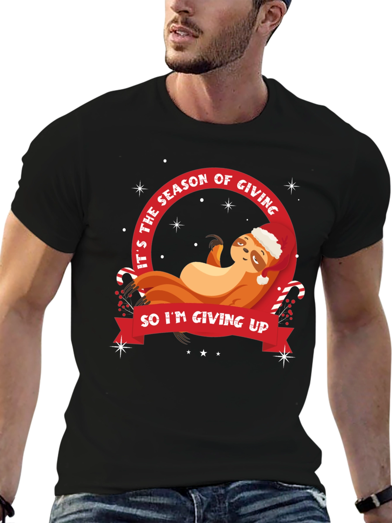 Funny Sloth Christmas T-Shirt - Season of Giving