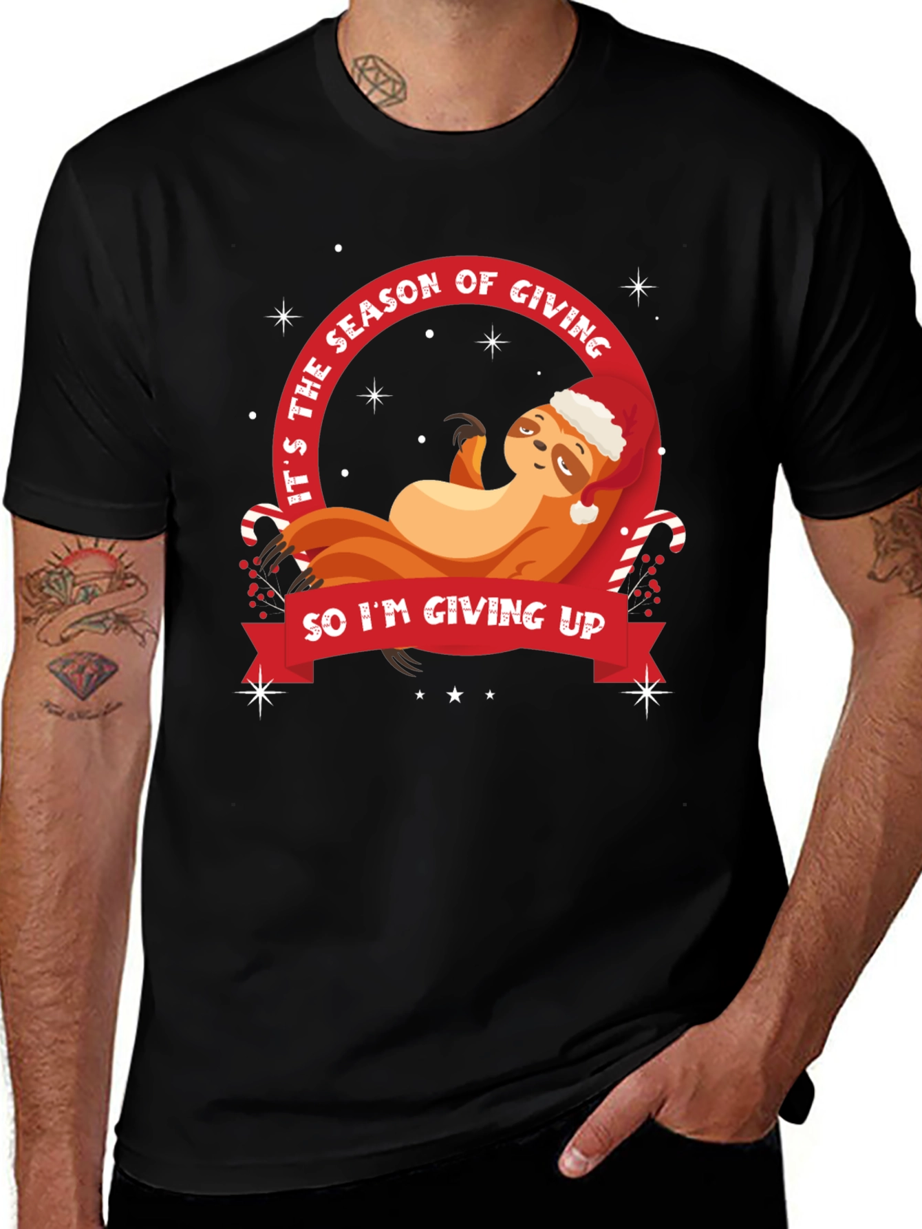 Funny Sloth Christmas T-Shirt - Season of Giving