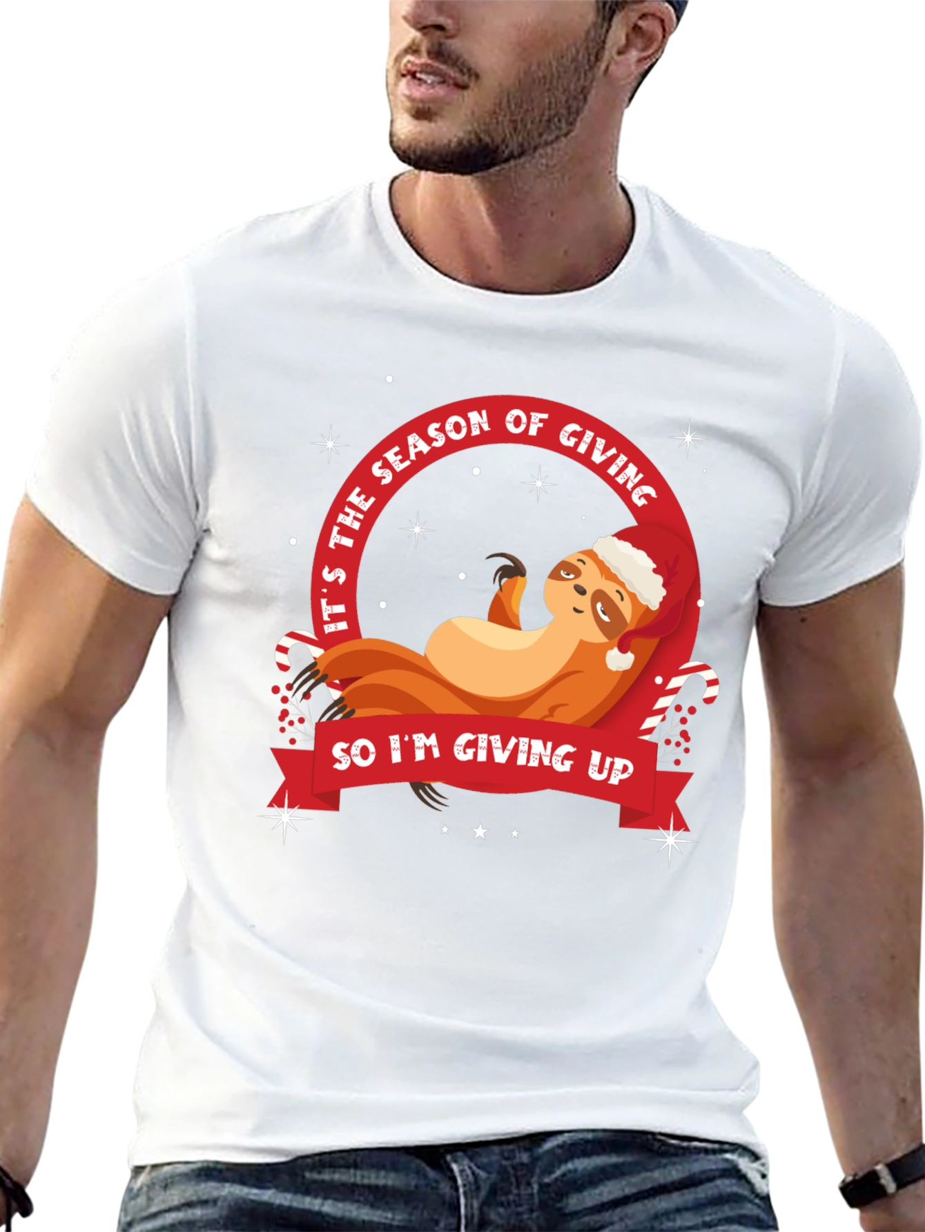 Funny Sloth Christmas T-Shirt - Season of Giving