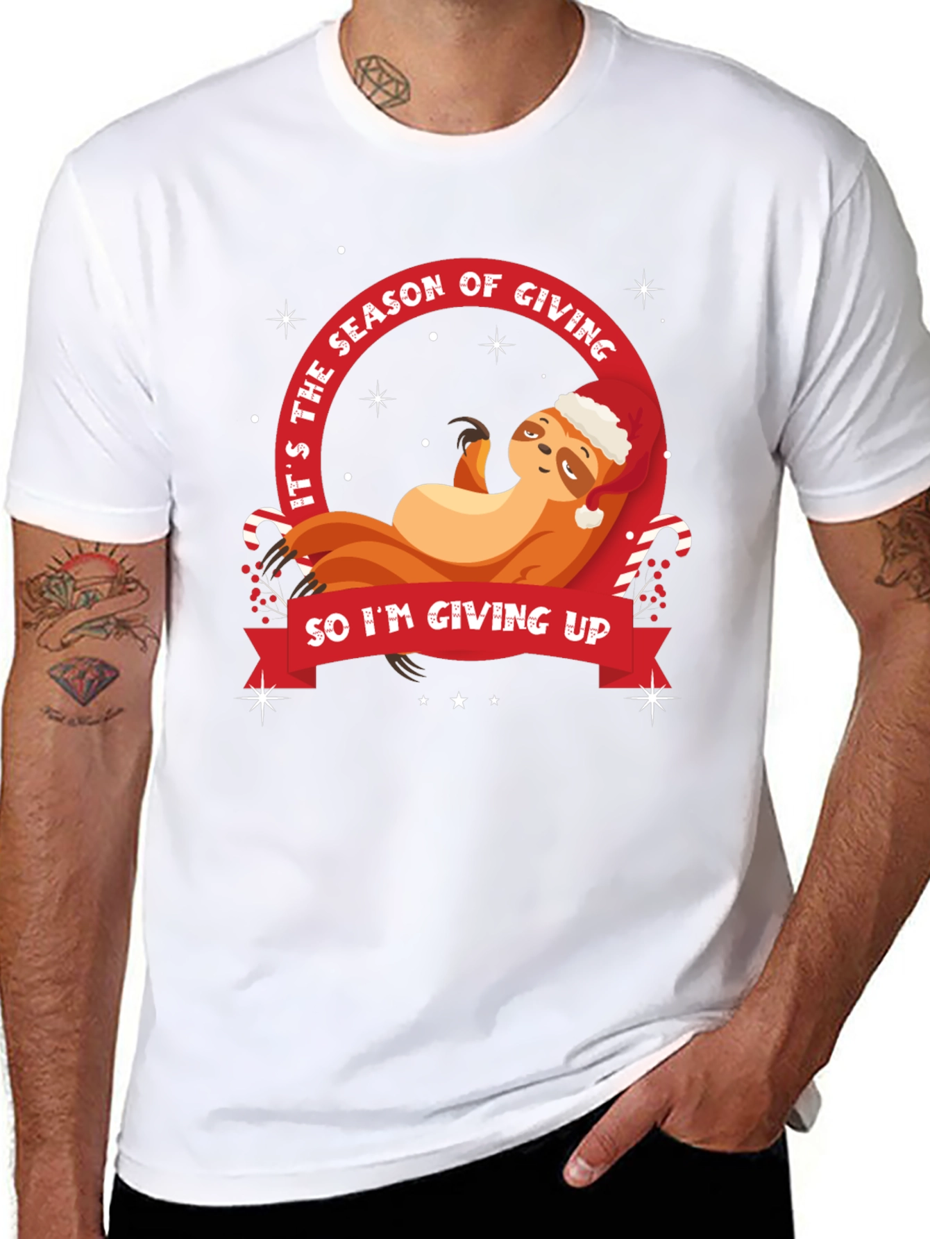 Funny Sloth Christmas T-Shirt - Season of Giving