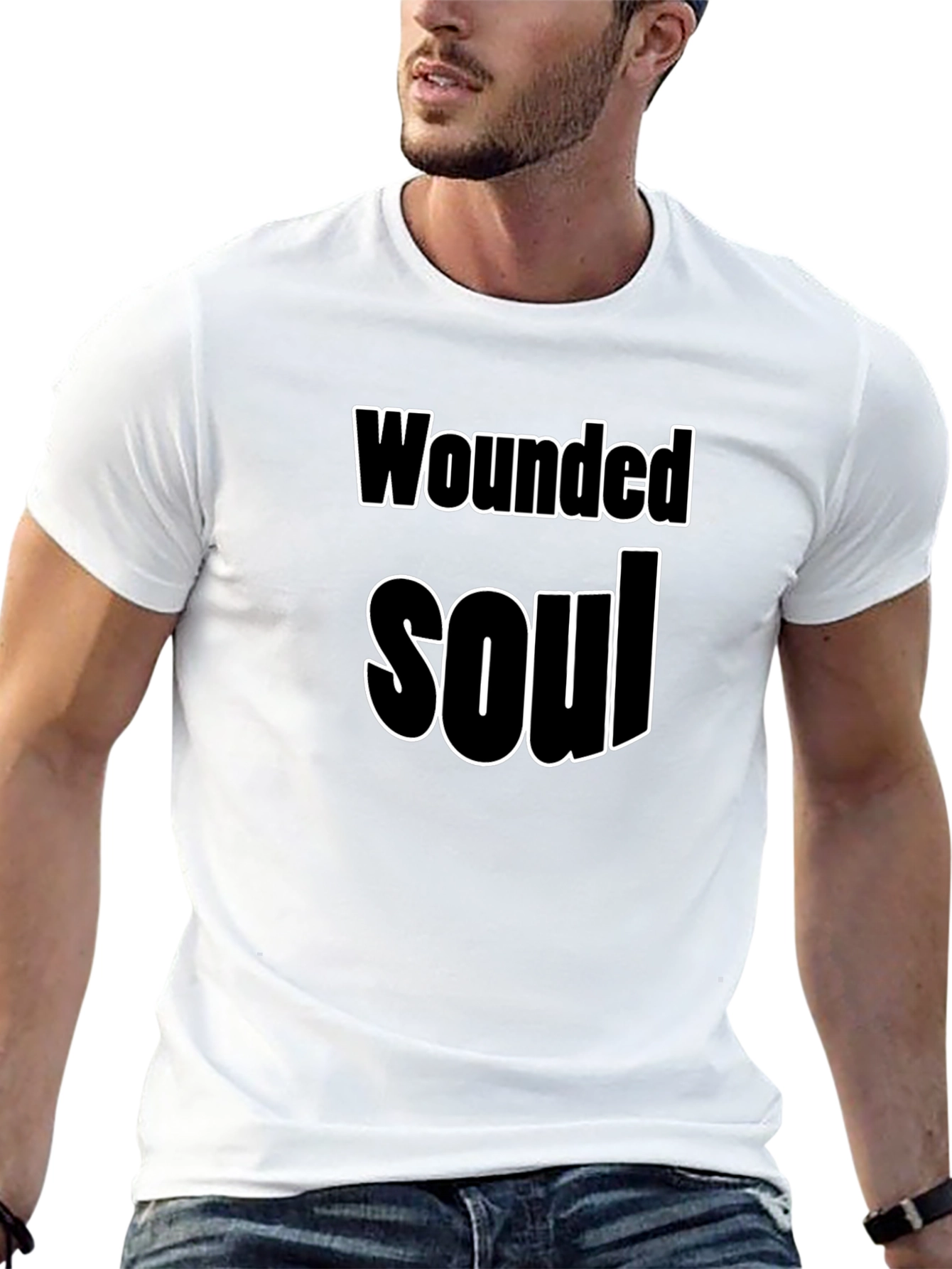 Wounded Soul Graphic Tee - Black Casual T-Shirt