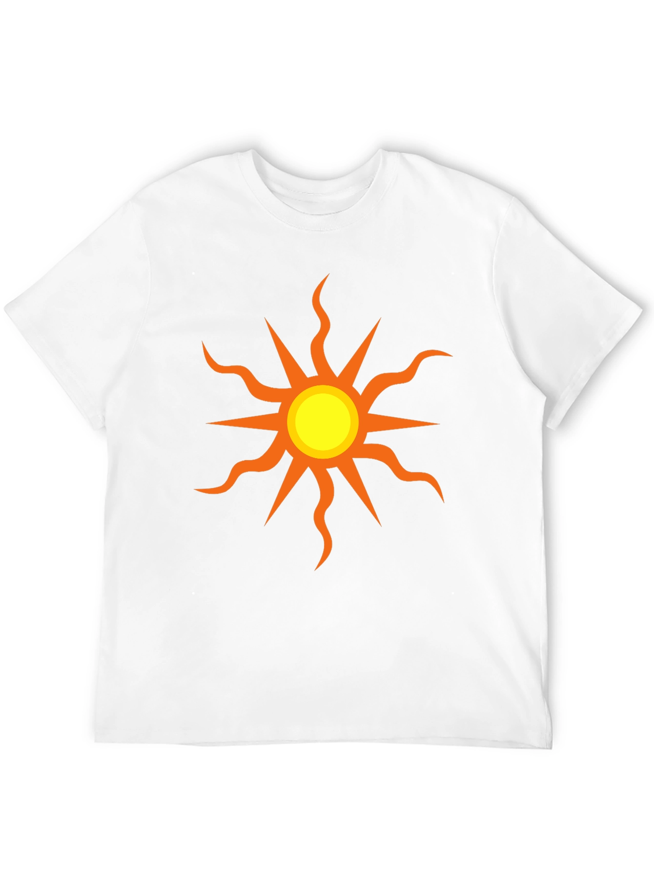 Black T-Shirt with Sun Graphic