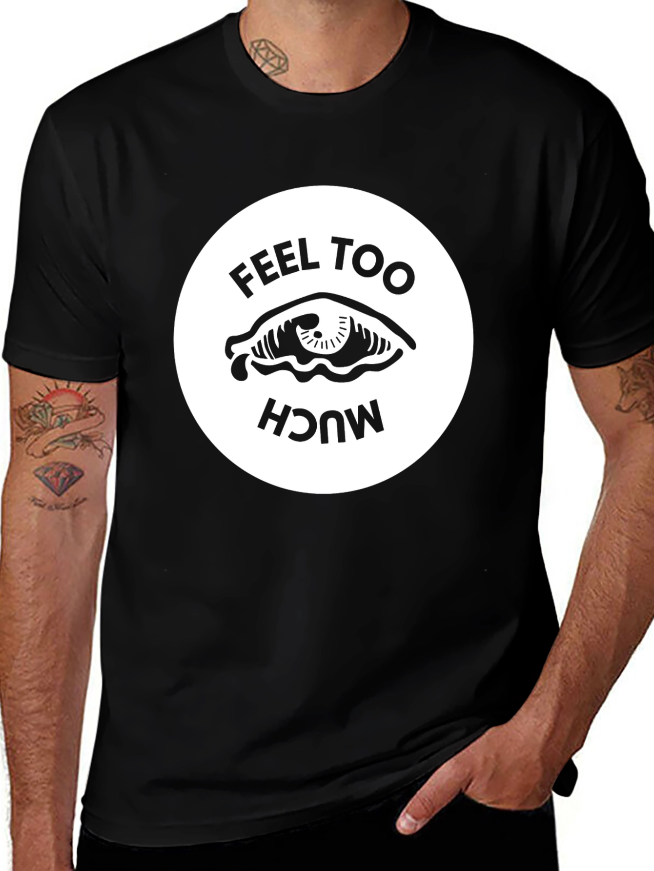 Feel Too Much Graphic Tee - Black