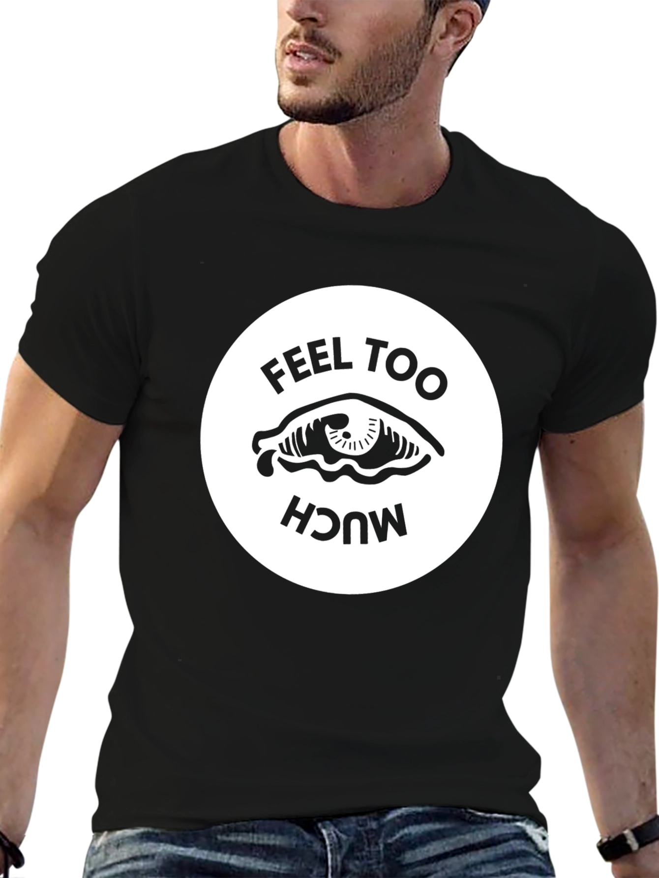 Feel Too Much Graphic Tee - Black