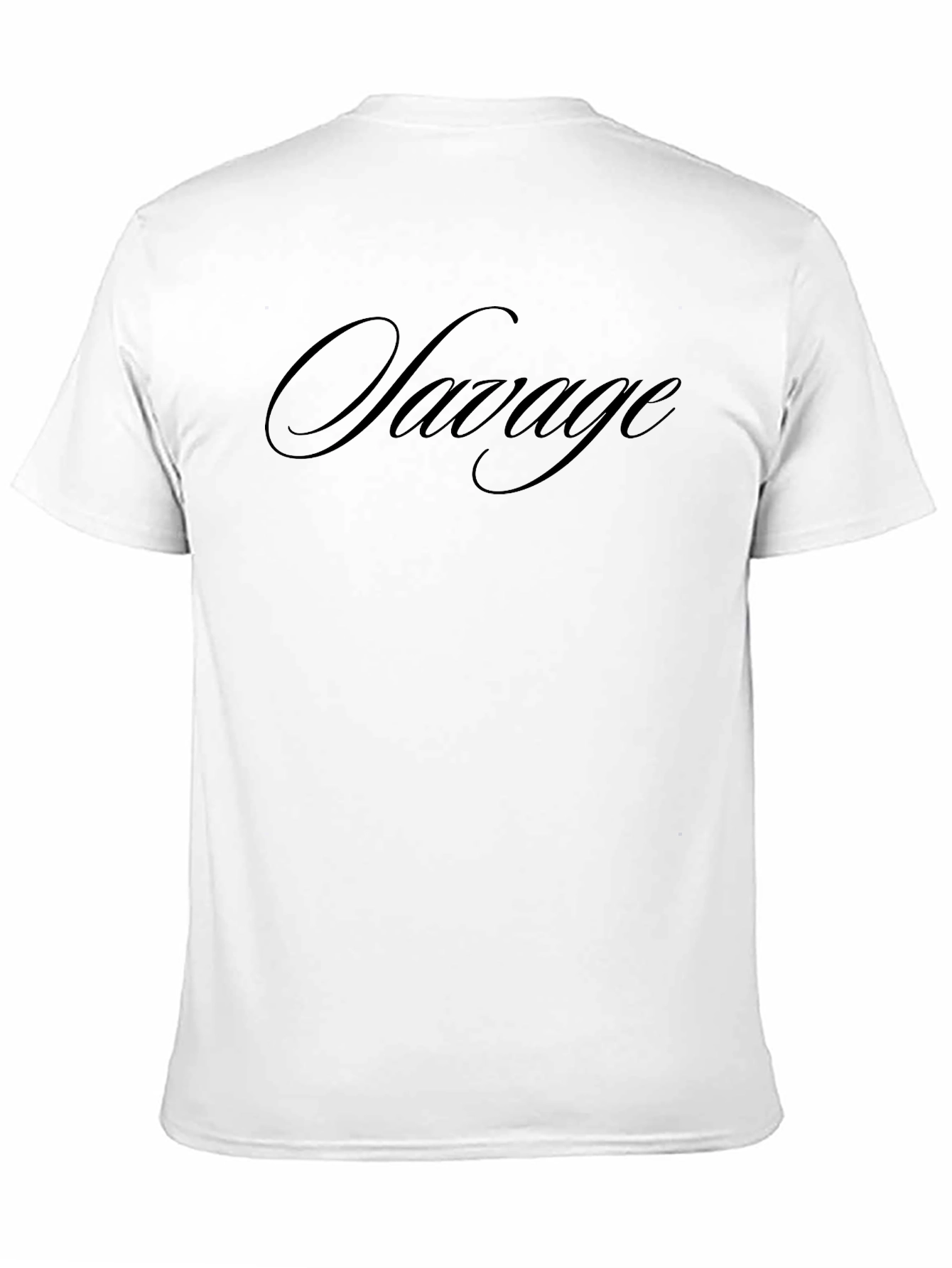 Savage Script Black T-Shirt - Stylish & Casual
