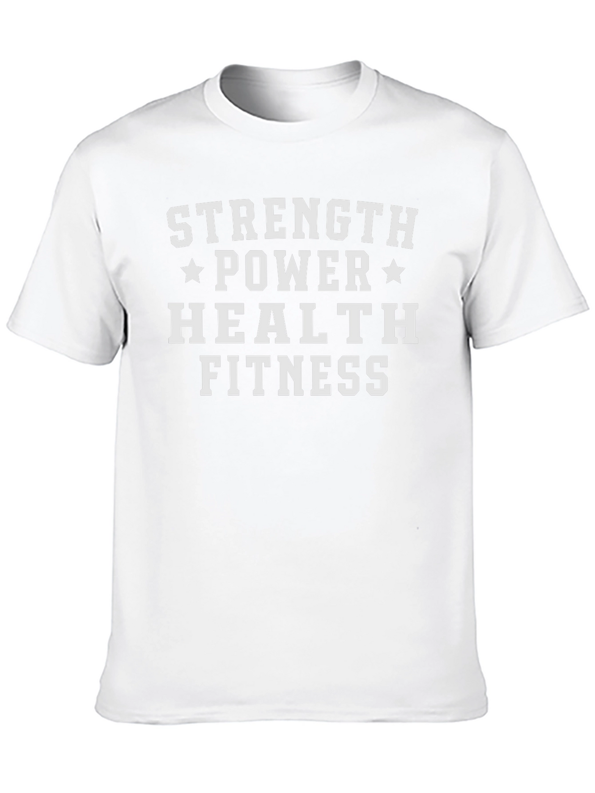 Strength Power Health Fitness Black Graphic T-Shirt