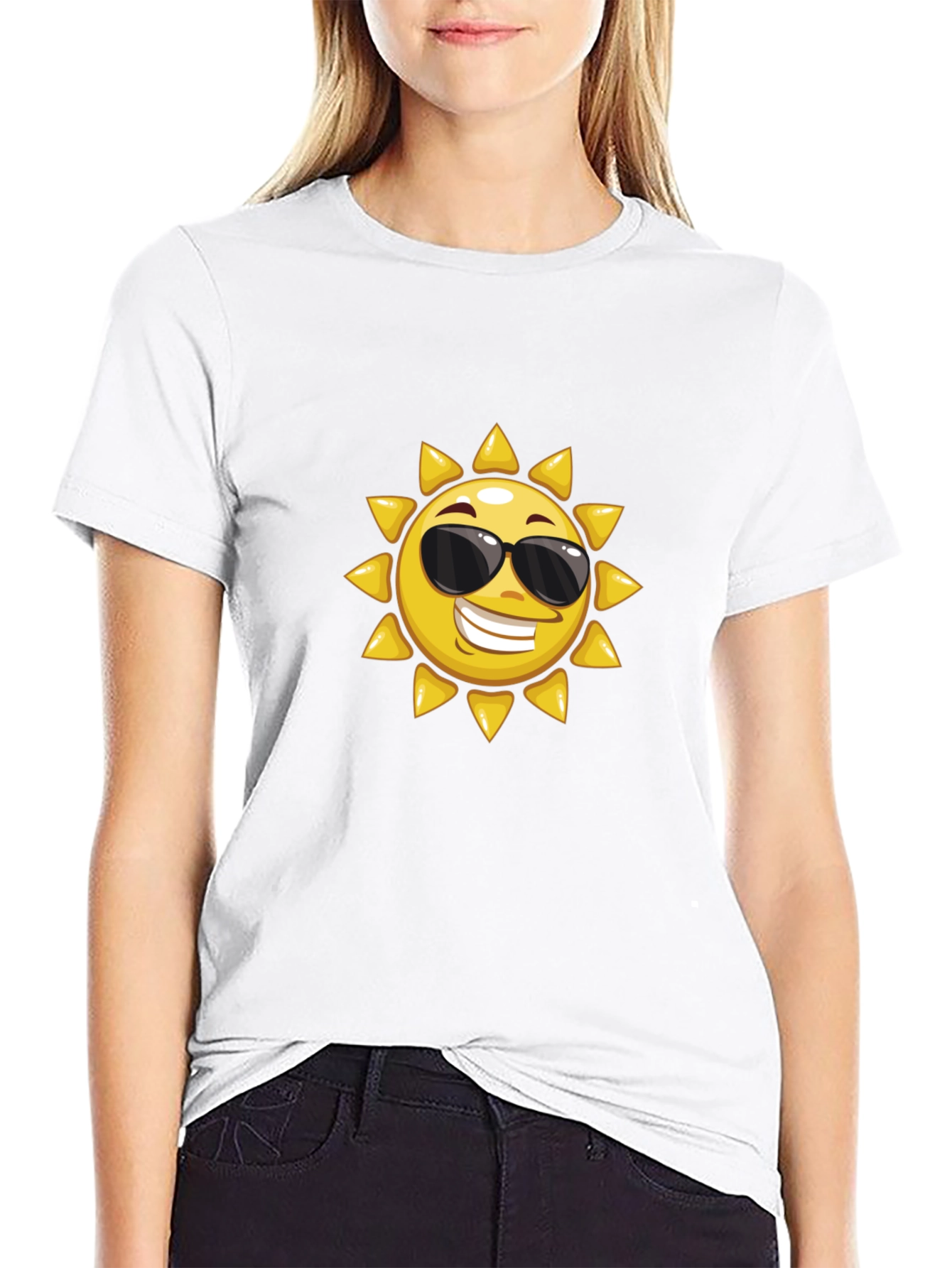 Cool Sun Graphic Black T-Shirt