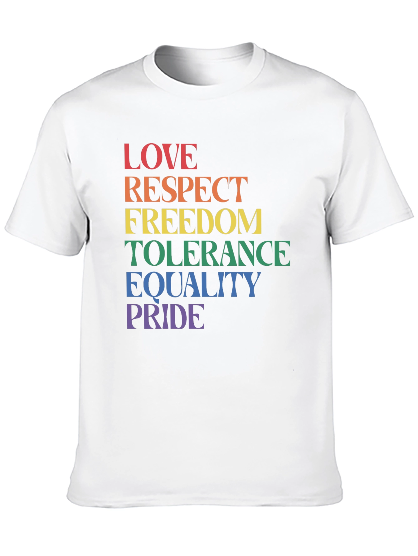 Pride LGBTQ+ Love Respect Equality Black T-Shirt