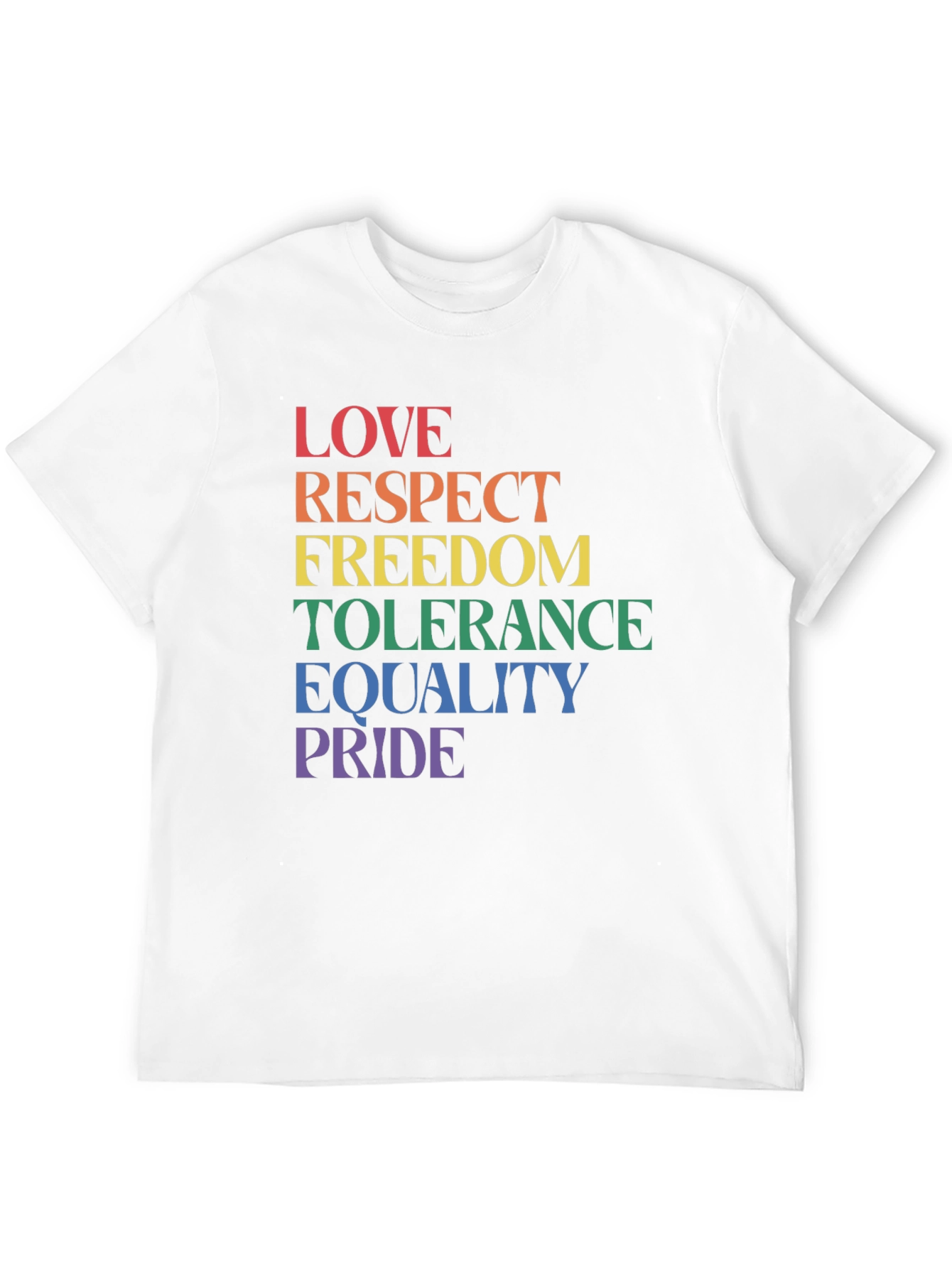 Pride LGBTQ+ Love Respect Equality Black T-Shirt