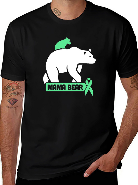Mama Bear T-Shirt - Green Ribbon Support