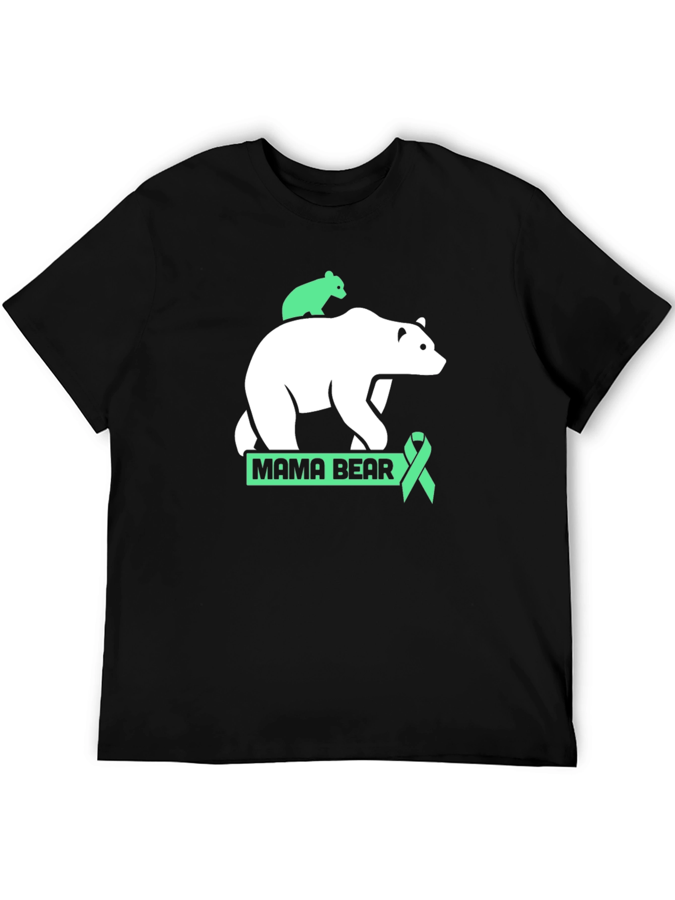 Mama Bear T-Shirt - Green Ribbon Support
