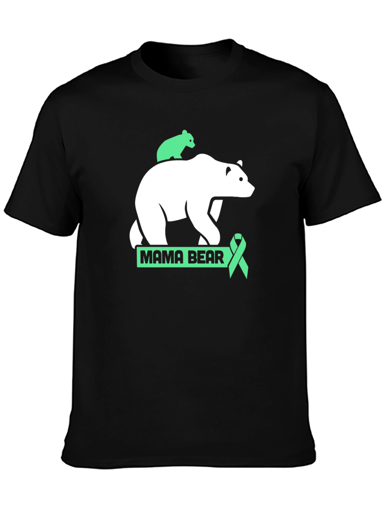 Mama Bear T-Shirt - Green Ribbon Support
