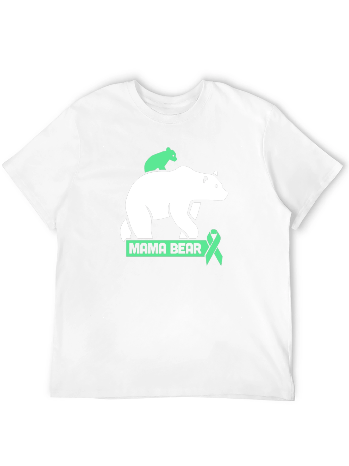 Mama Bear T-Shirt - Green Ribbon Support