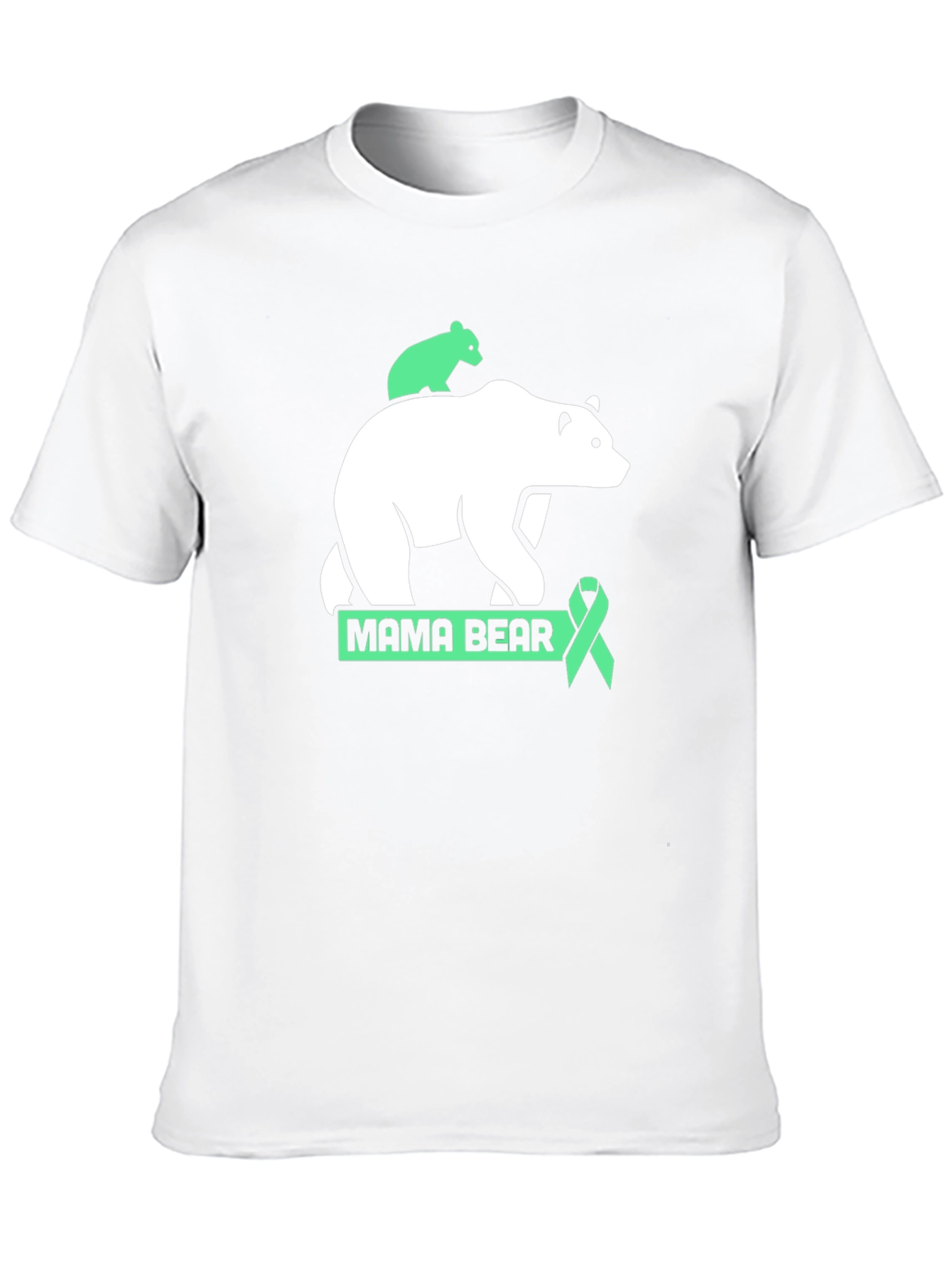 Mama Bear T-Shirt - Green Ribbon Support
