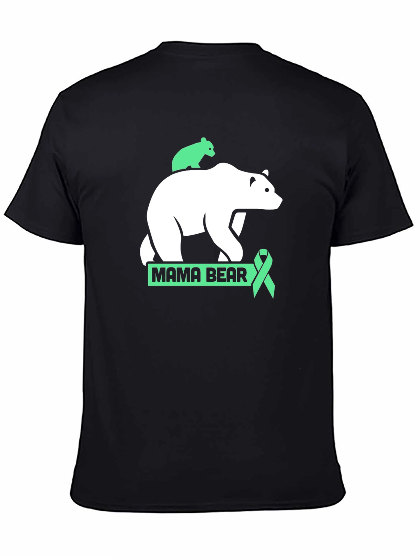 Mama Bear T-Shirt - Green Ribbon Support