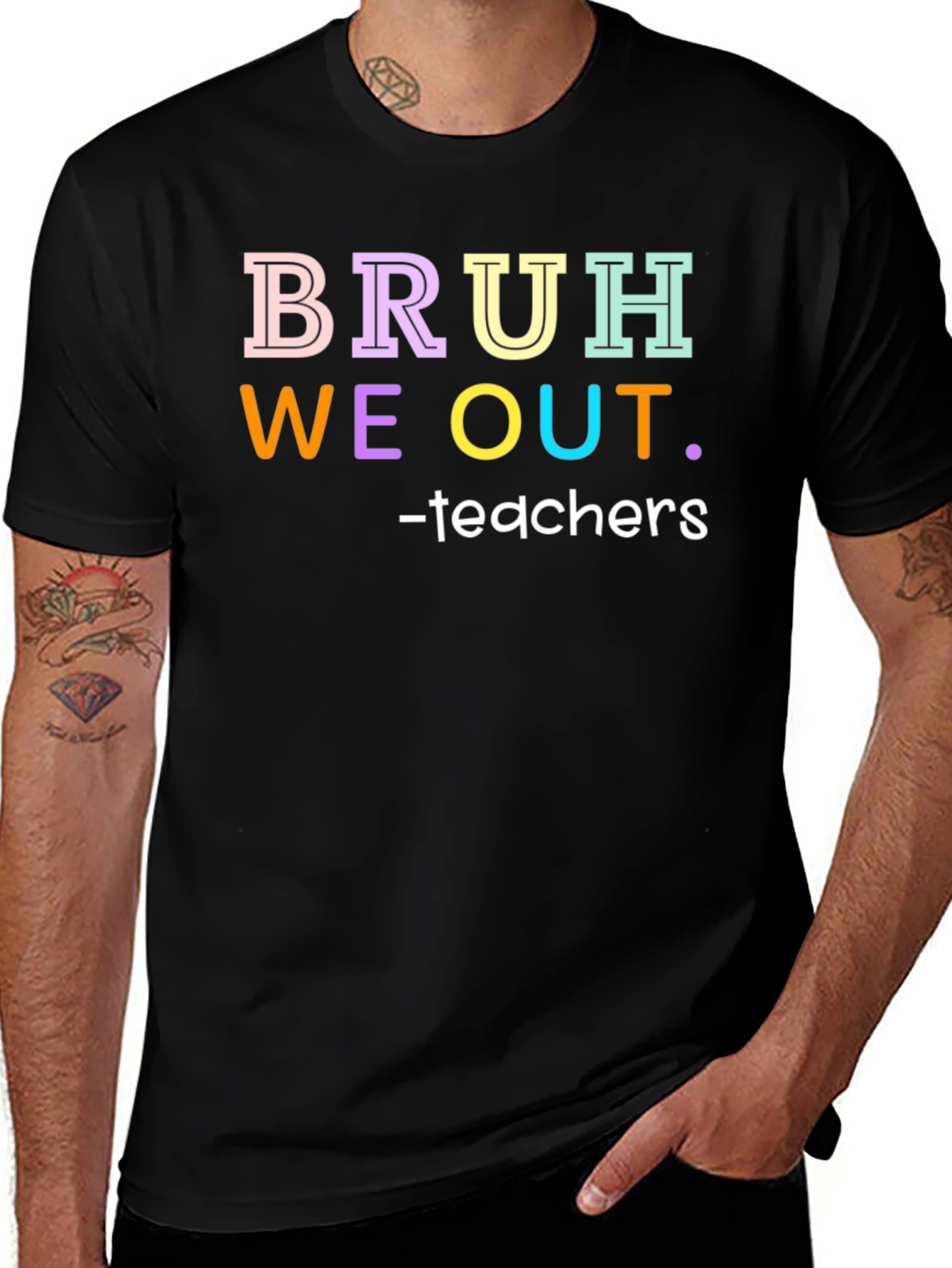 Bruh We Out Teachers Graphic Tee