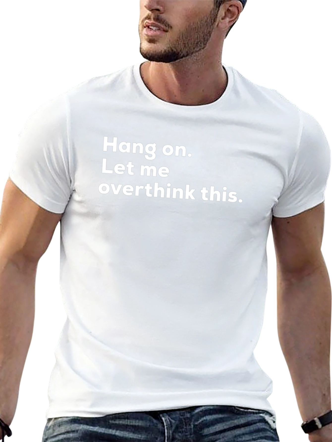 Funny Overthinker Graphic Tee - Black