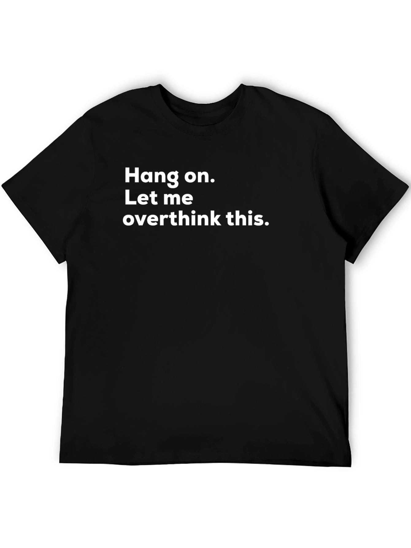 Funny Overthinker Graphic Tee - Black