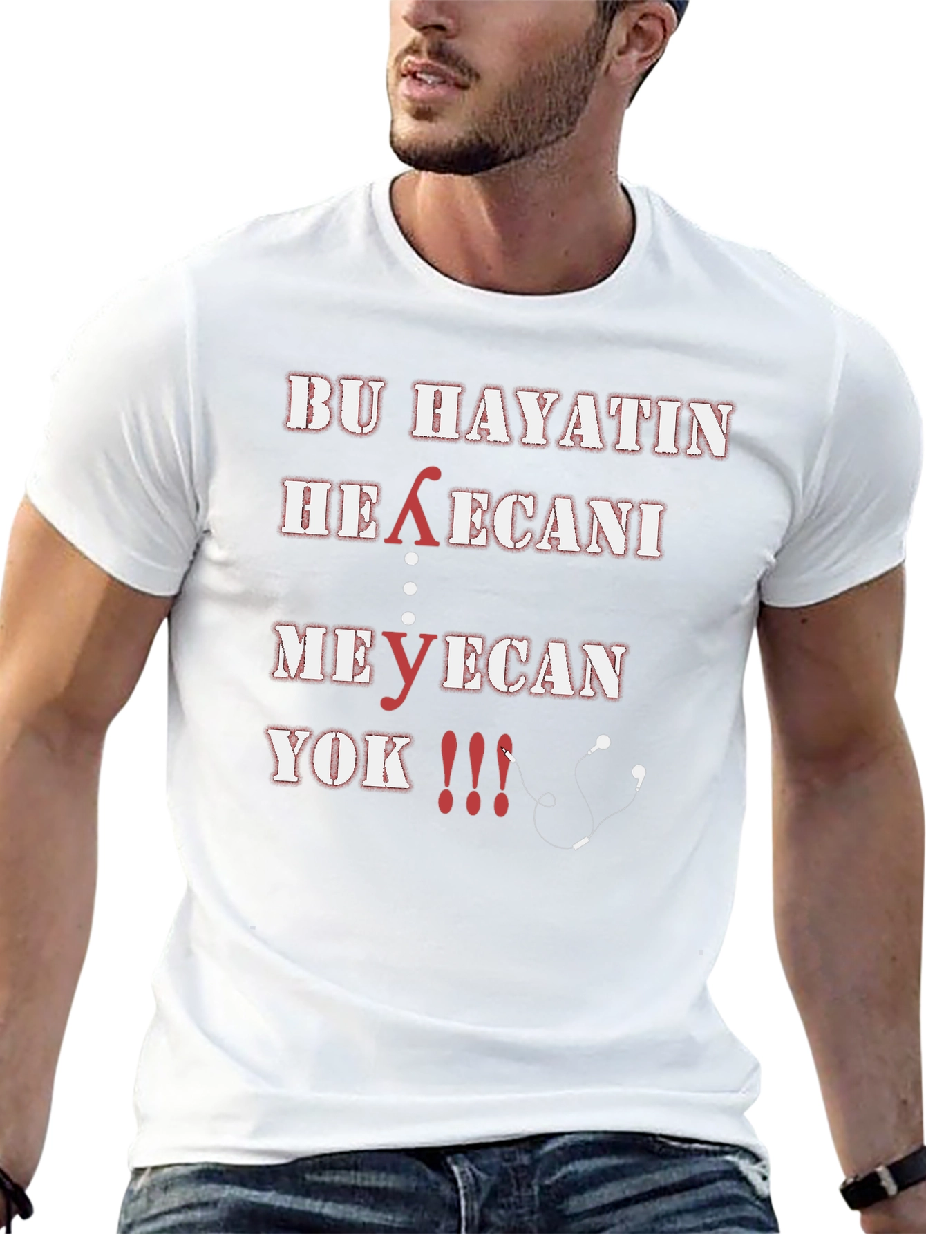 Black Graphic Tee: Bu Hayatin Heyecani Design