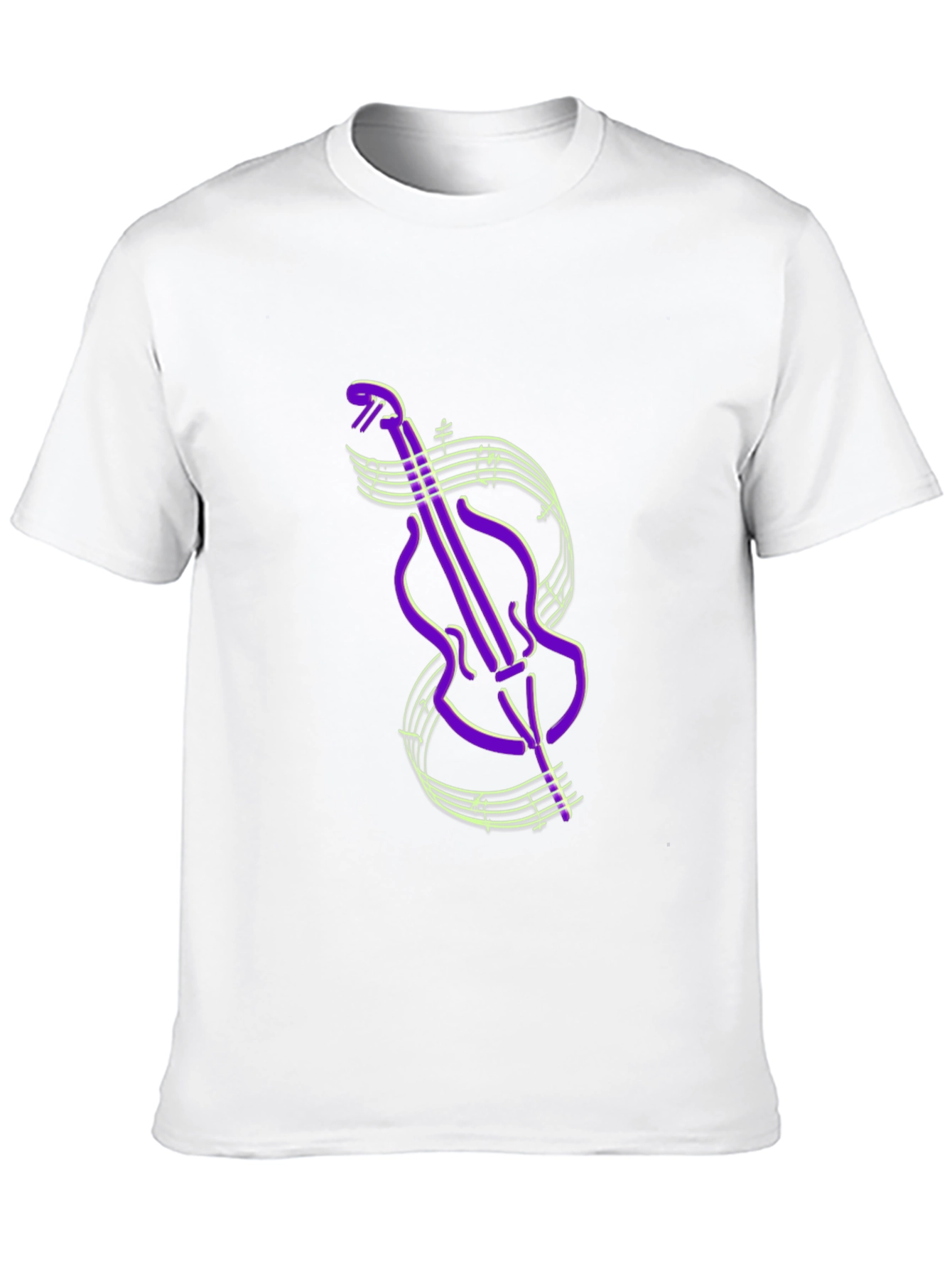 Musical Instrument T-Shirt - Bass and Notes Graphic