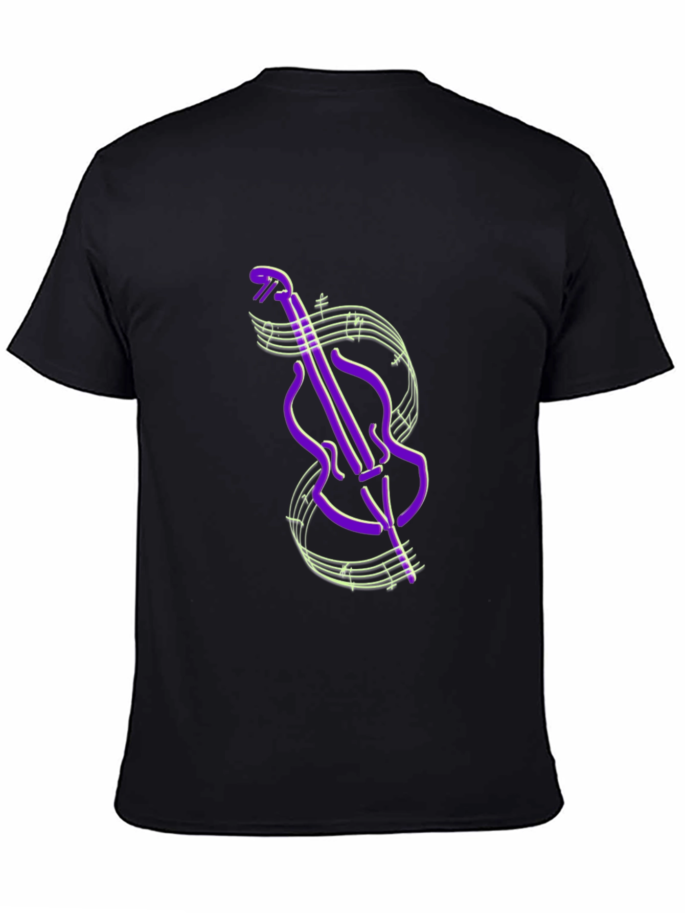Musical Instrument T-Shirt - Bass and Notes Graphic