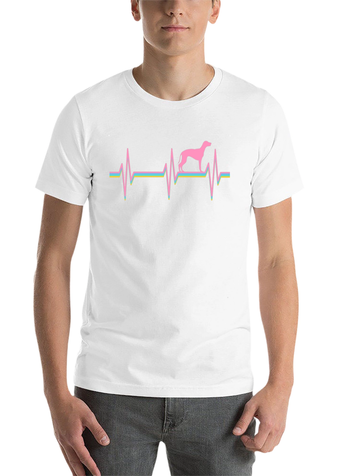 Dog Breed Heartbeat T-Shirt - Black