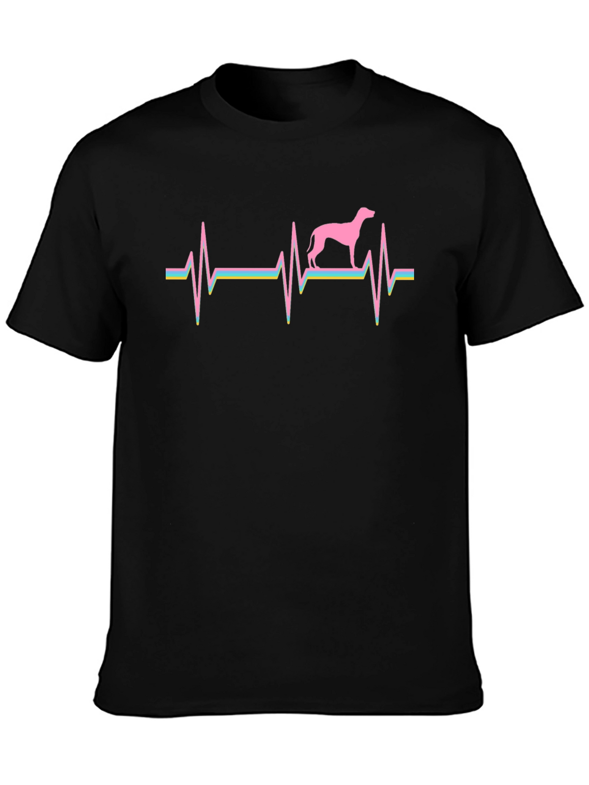 Dog Breed Heartbeat T-Shirt - Black