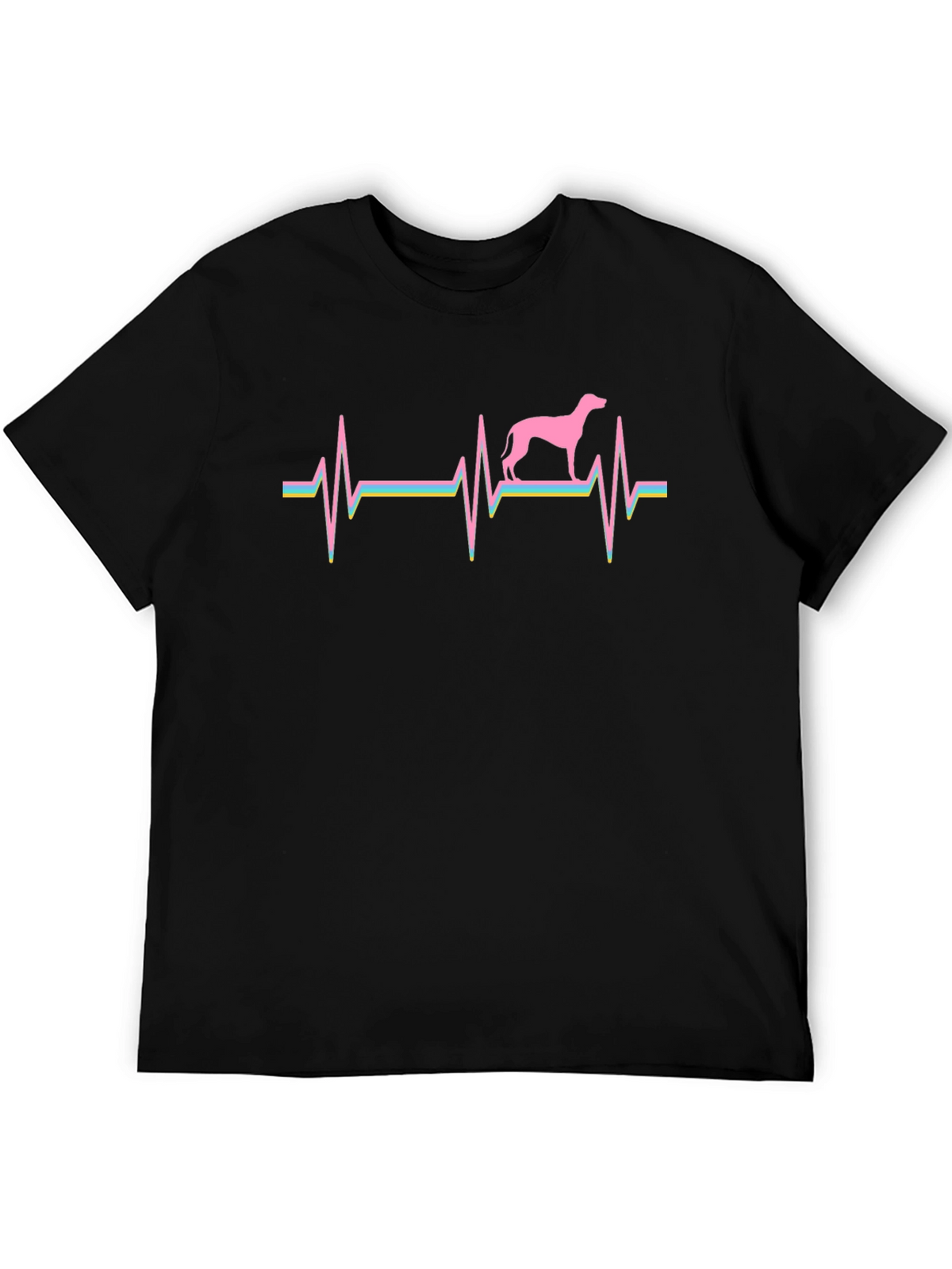 Dog Breed Heartbeat T-Shirt - Black