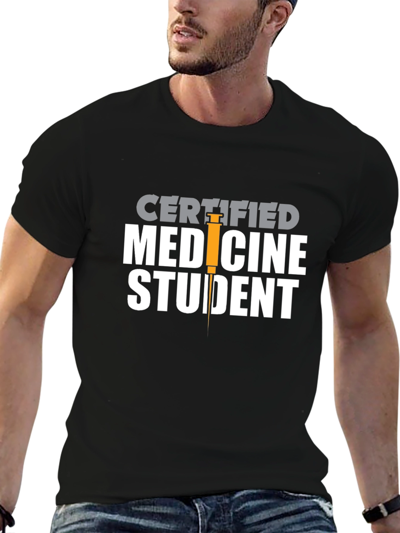 Certified Medicine Student T-Shirt - Black
