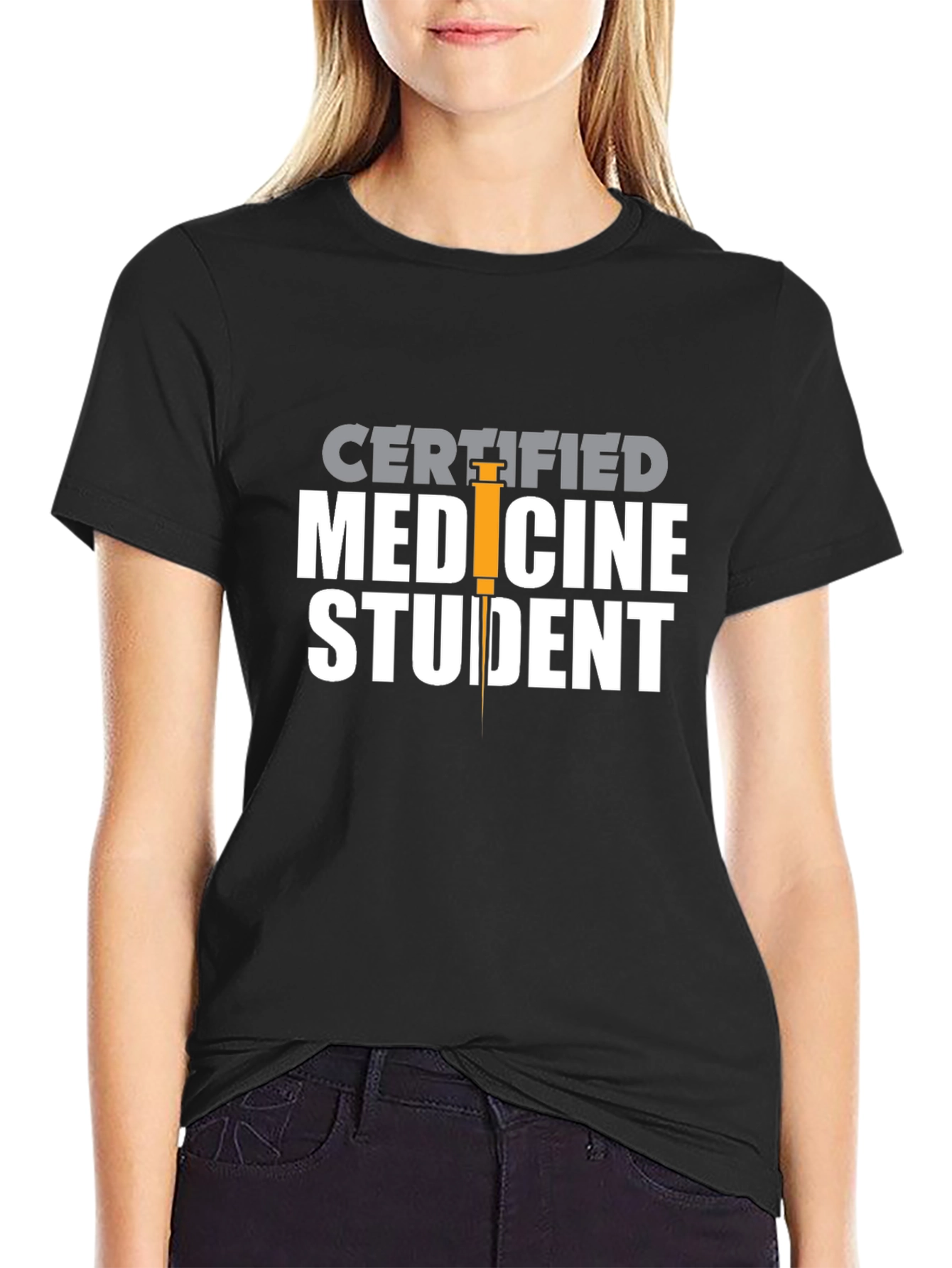 Certified Medicine Student T-Shirt - Black
