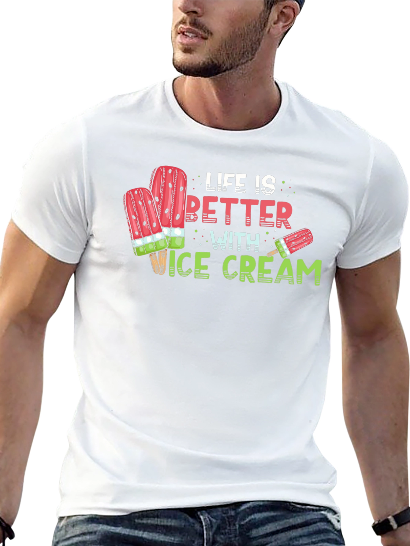 Life is Better with Ice Cream Graphic T-Shirt