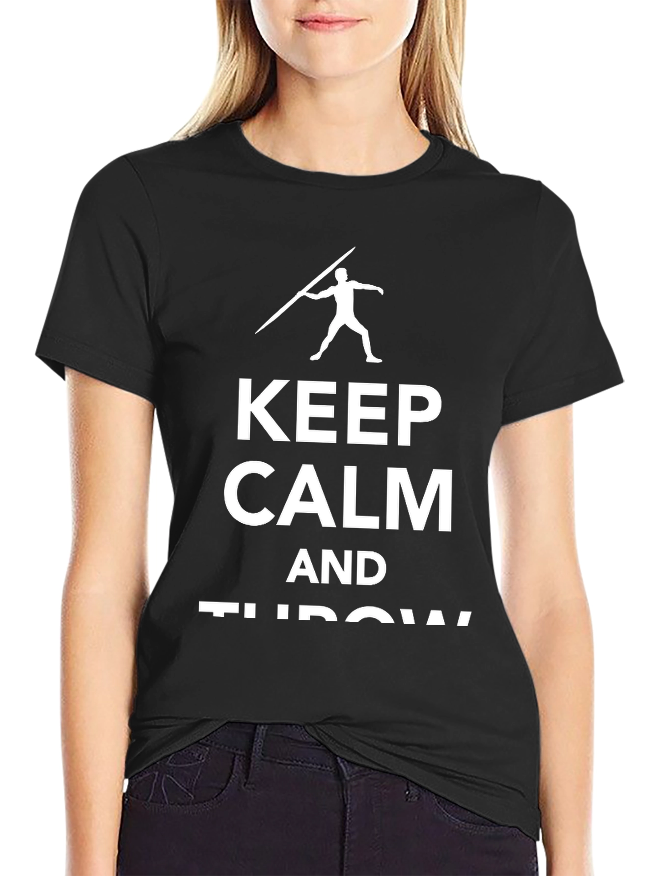 Keep Calm and Throw Javelin T-Shirt - Black