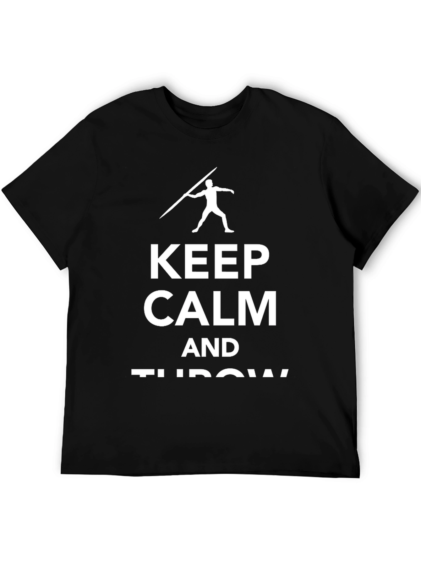 Keep Calm and Throw Javelin T-Shirt - Black