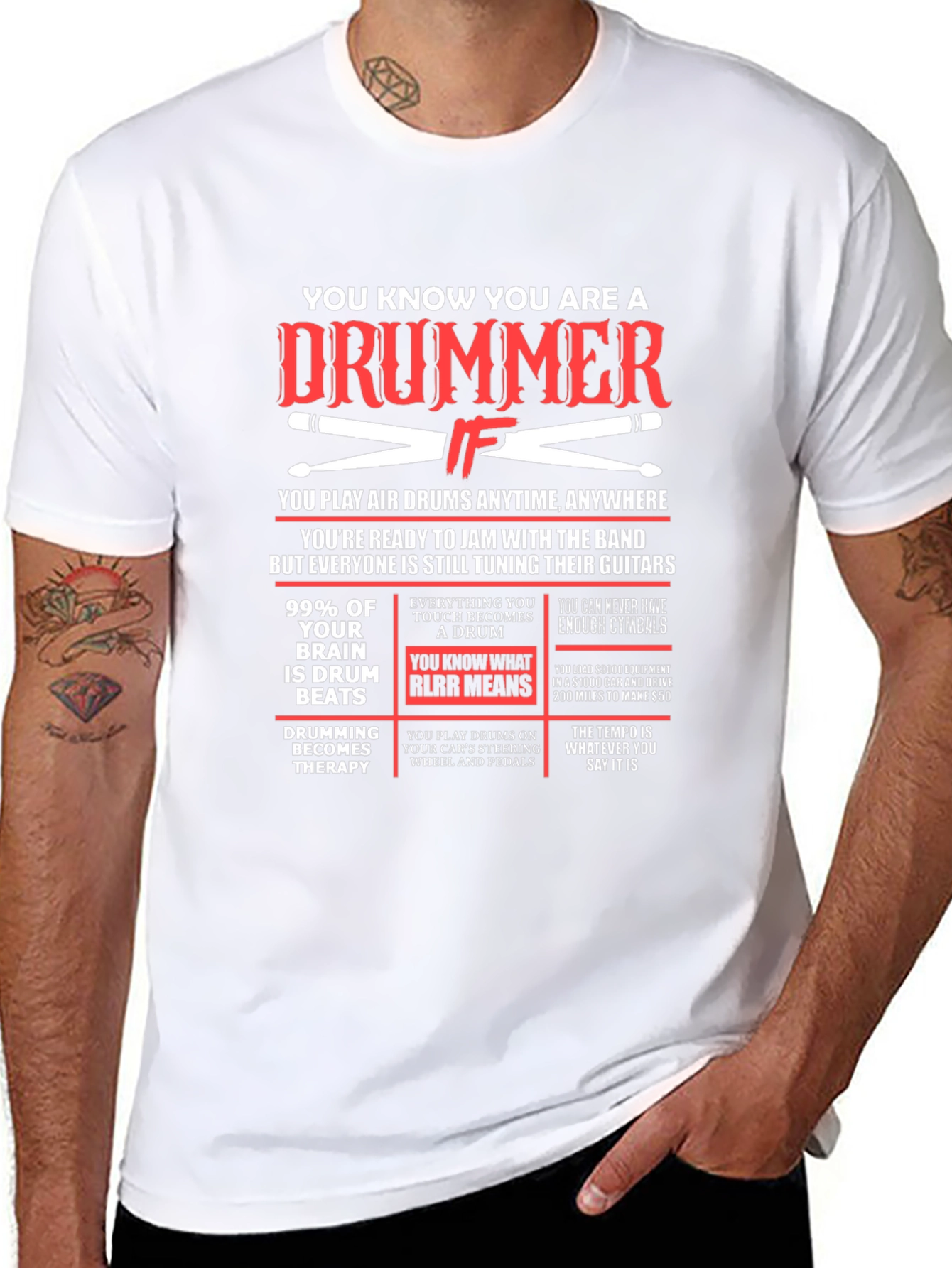 Drummer T-Shirt: Funny Musician Gift