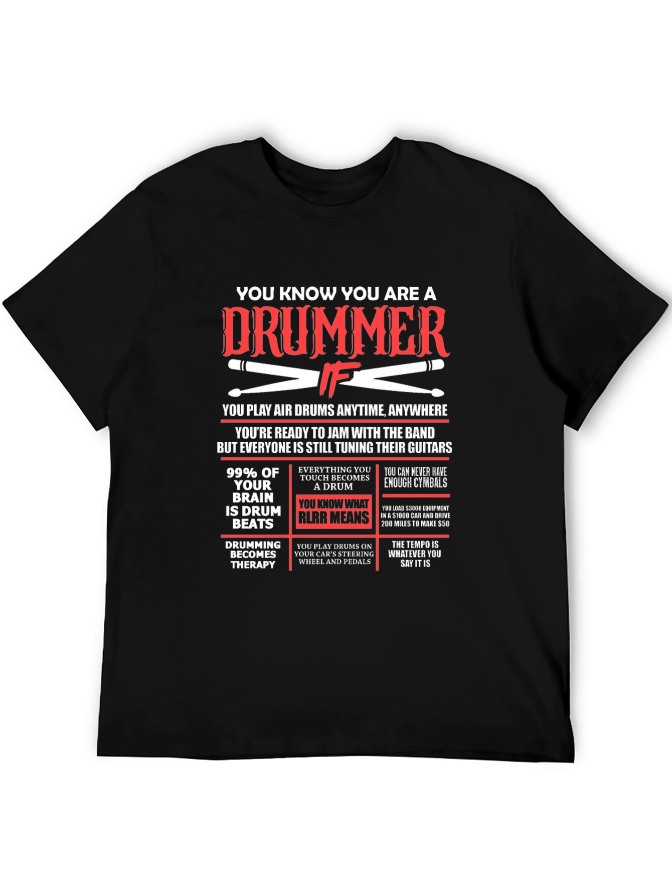 Drummer T-Shirt: Funny Musician Gift