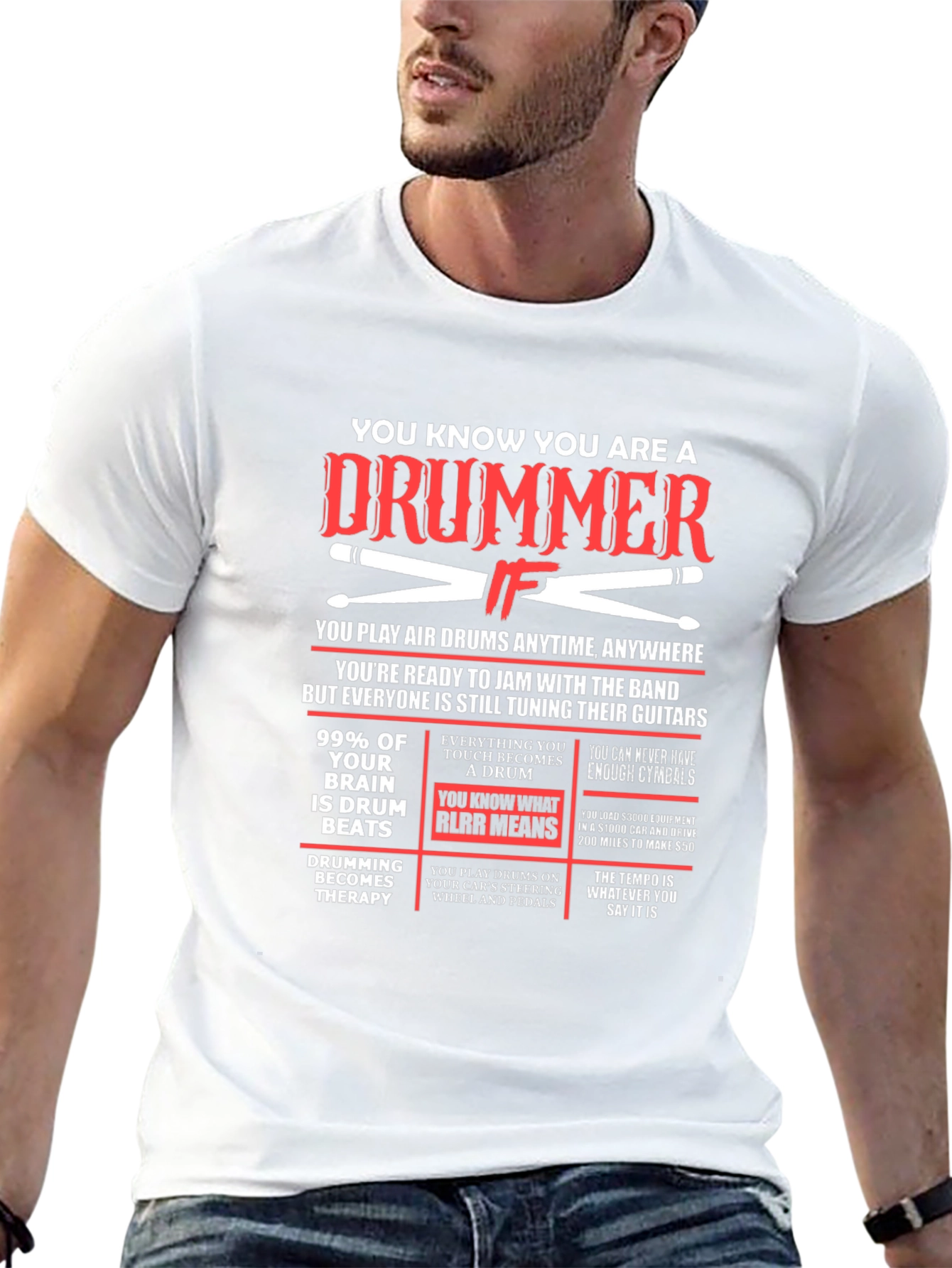 Drummer T-Shirt: Funny Musician Gift