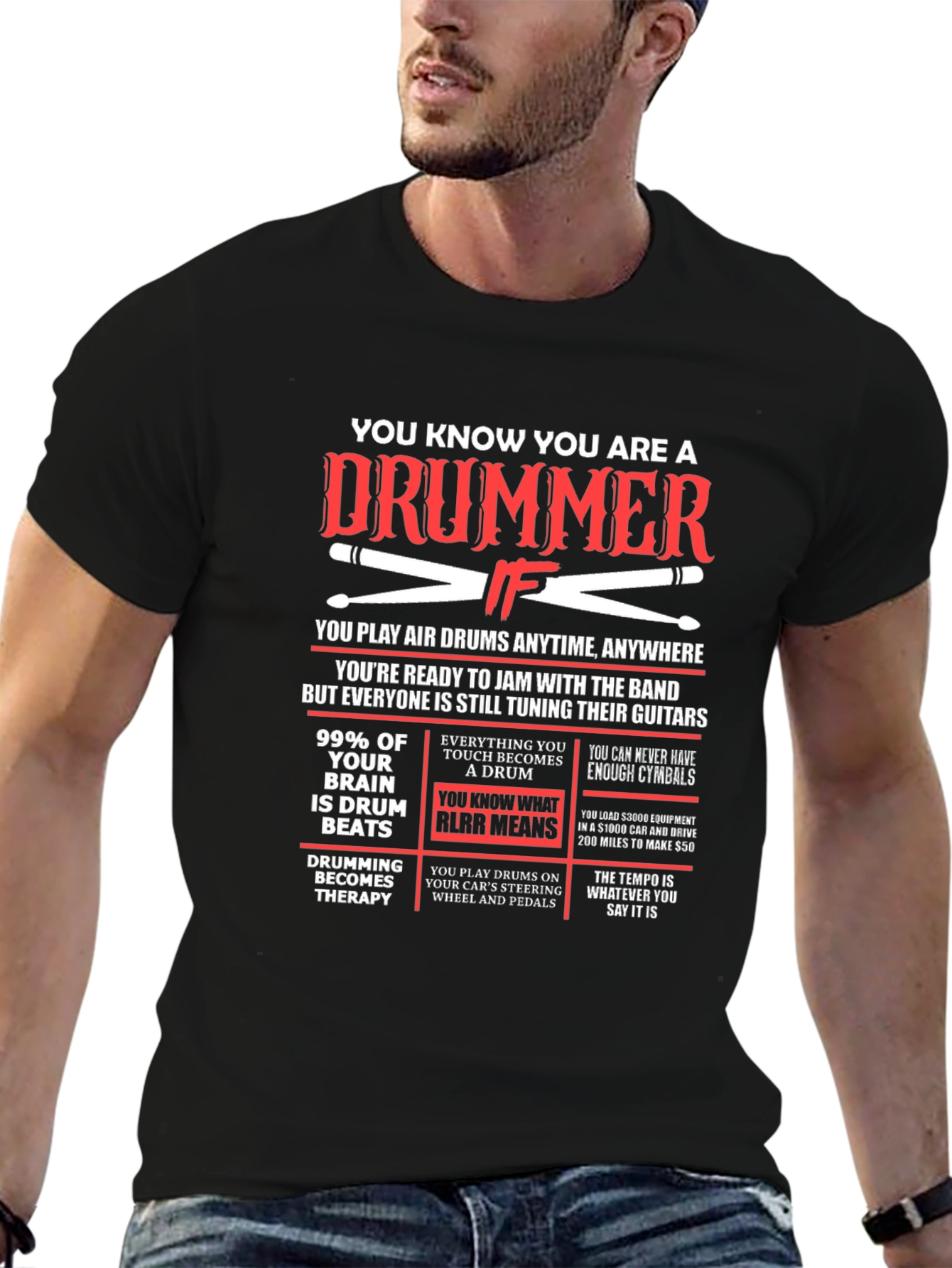 Drummer T-Shirt: Funny Musician Gift