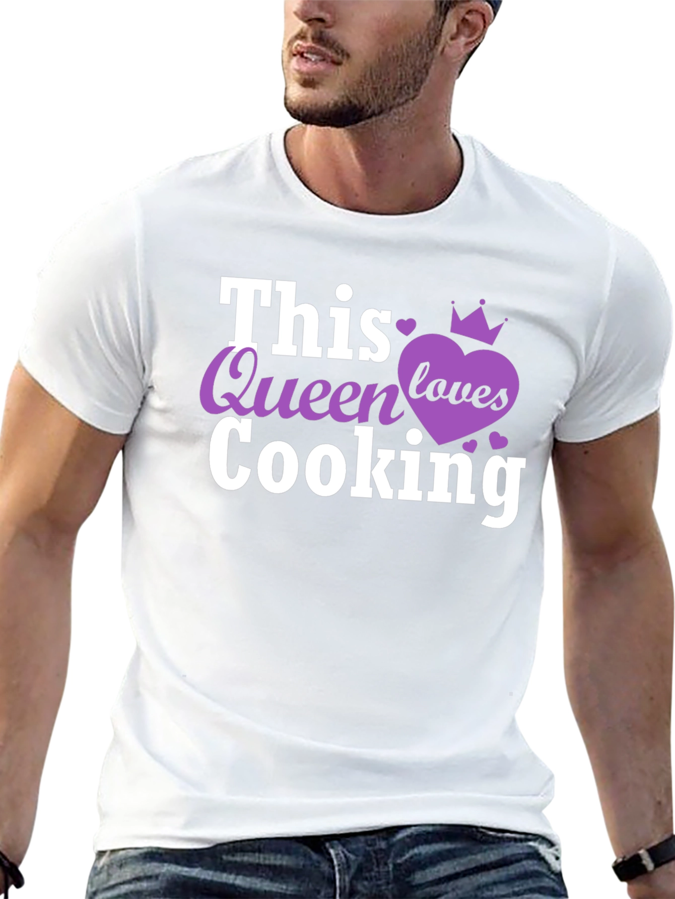 This Queen Loves Cooking Black T-Shirt